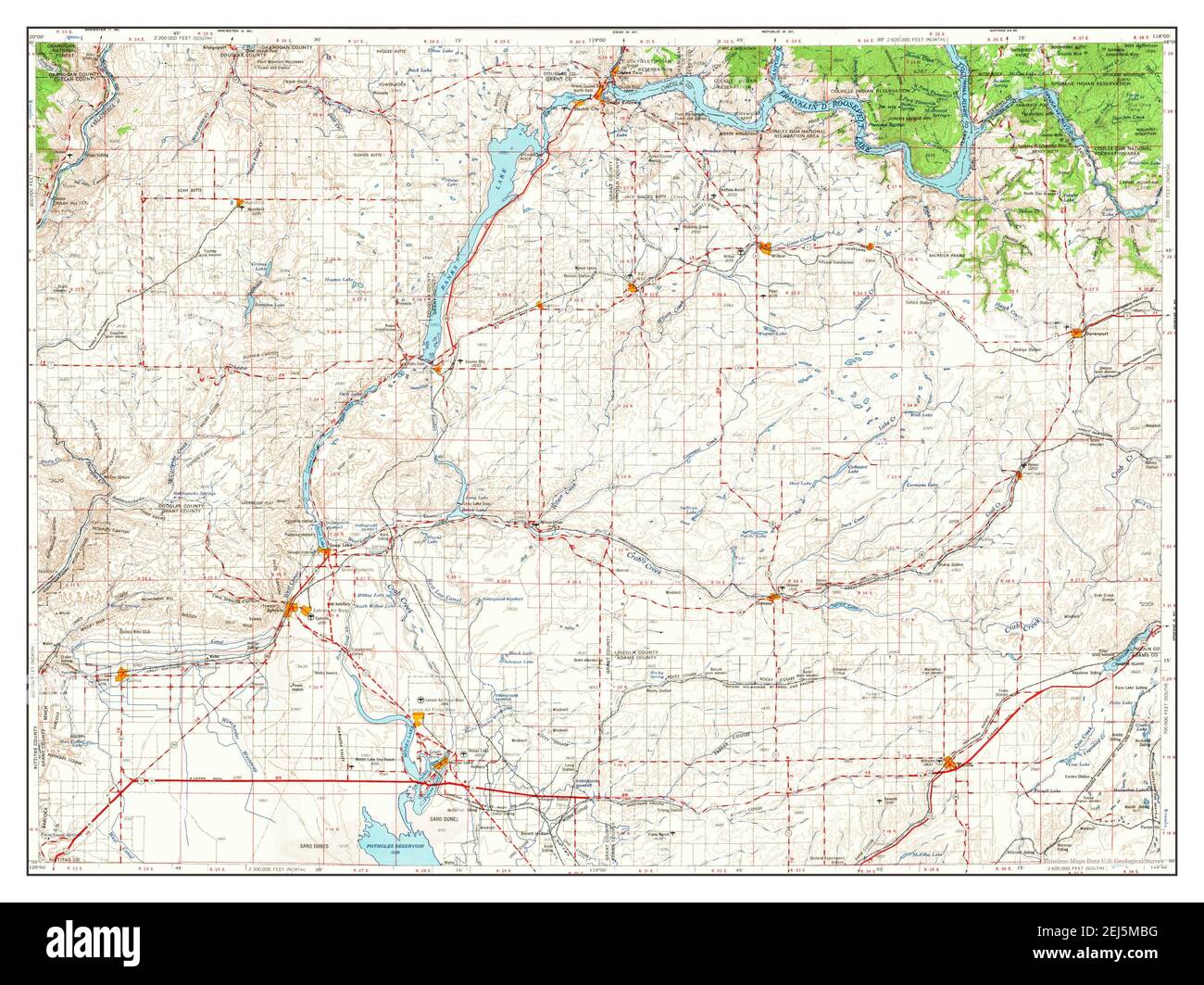 Ritzville map hires stock photography and images Alamy