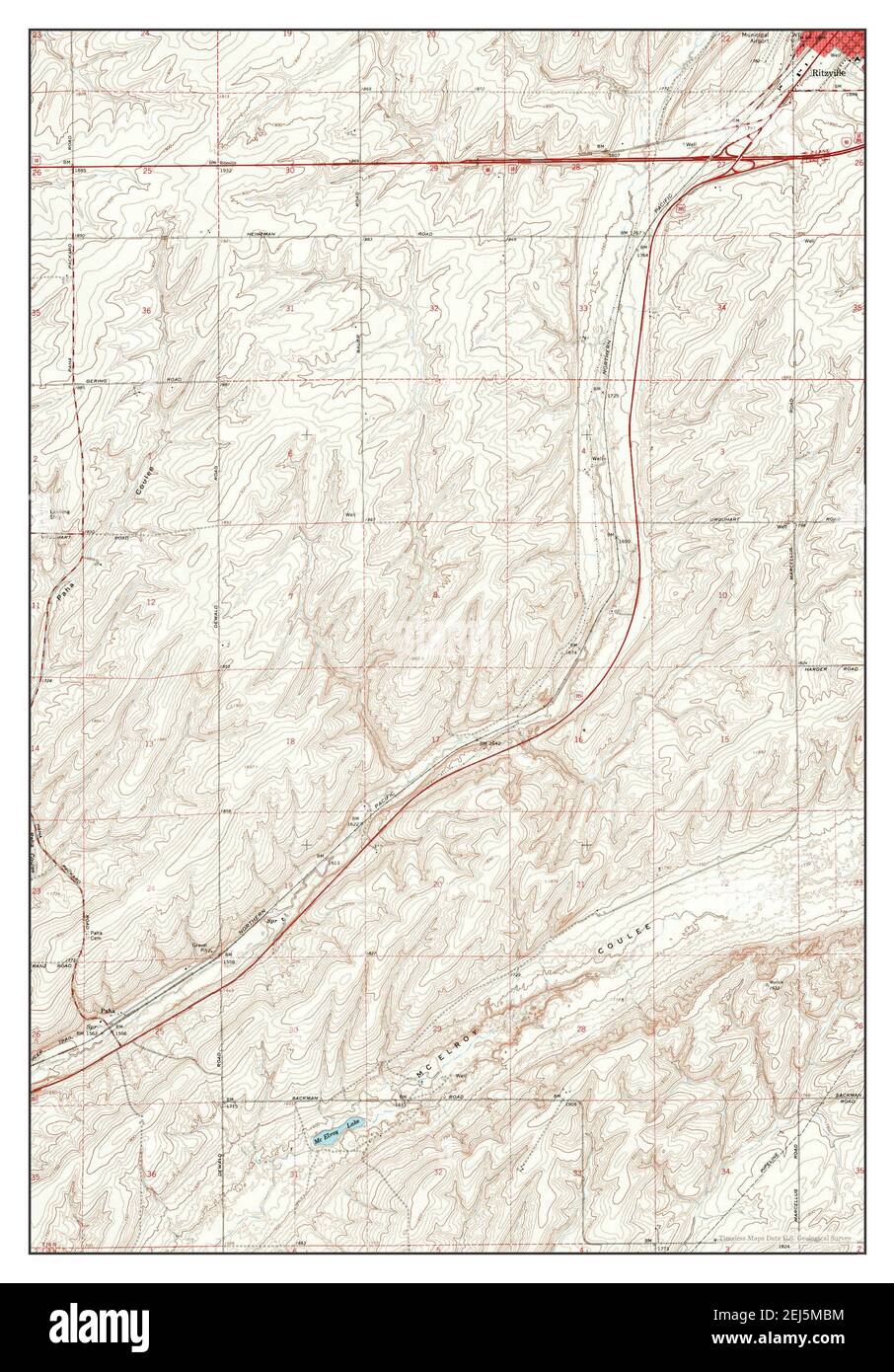 Map of ritzville washington Cut Out Stock Images & Pictures Alamy