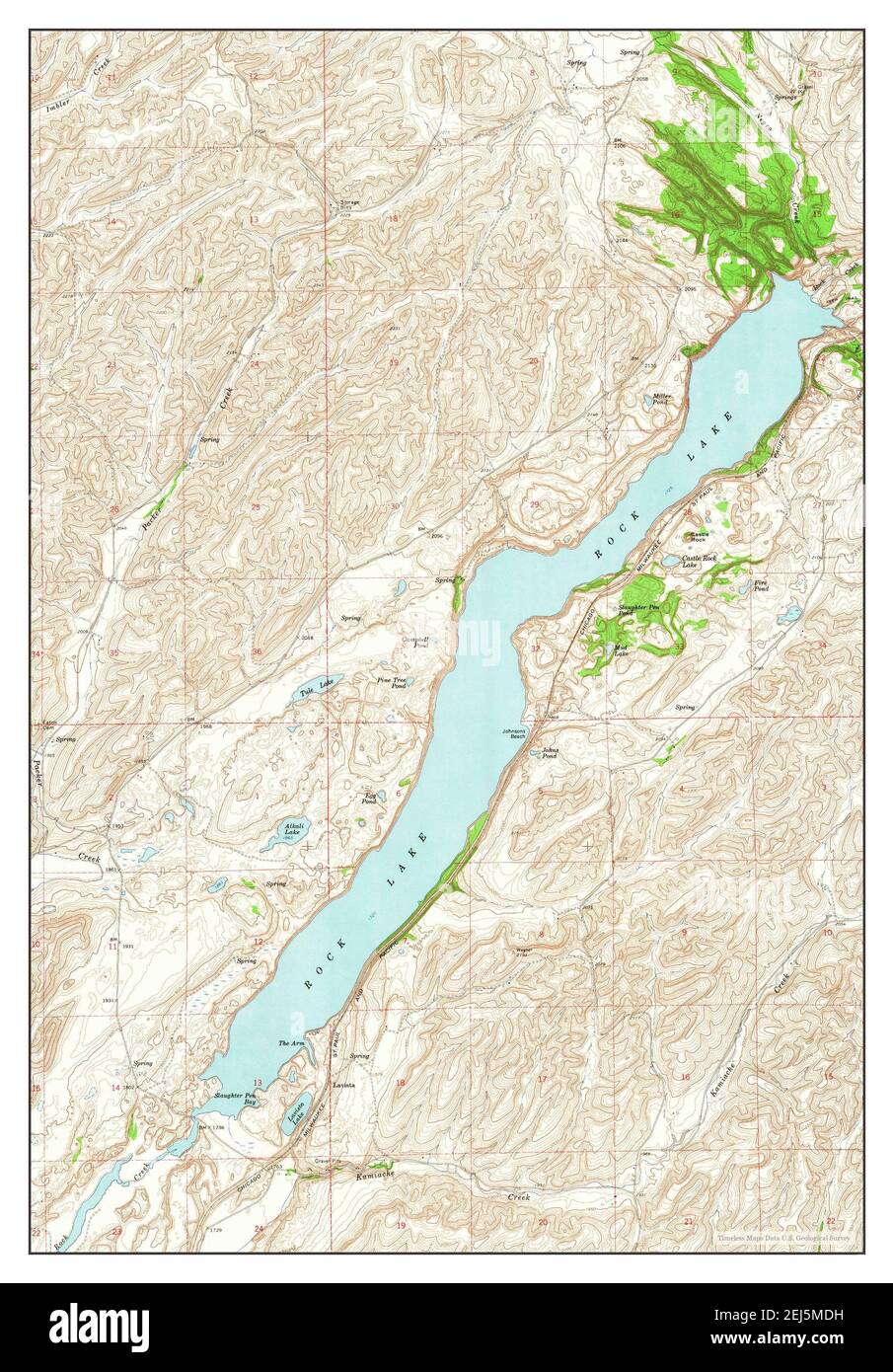 Rock Lake, Washington, map 1964, 124000, United States of America by