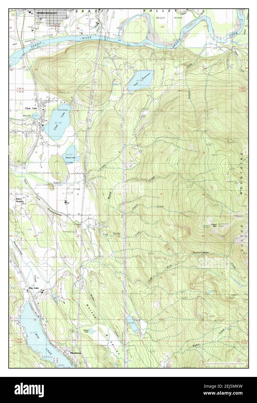 SedroWoolley South, Washington, map 1985, 124000, United States of America by Timeless Maps