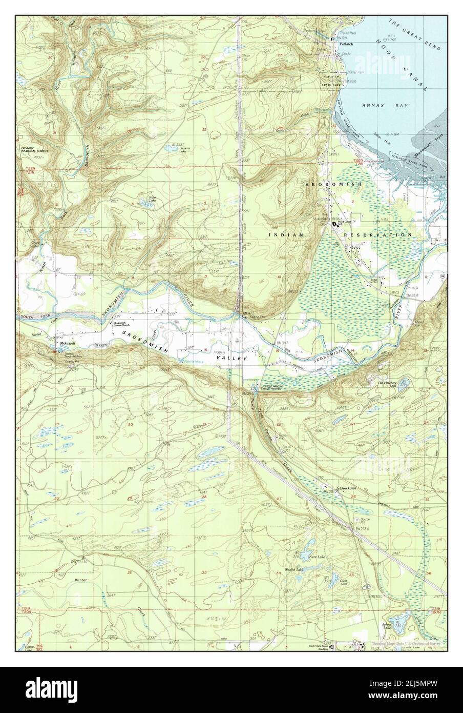 Skokomish Valley, Washington, map 1986, 124000, United States of