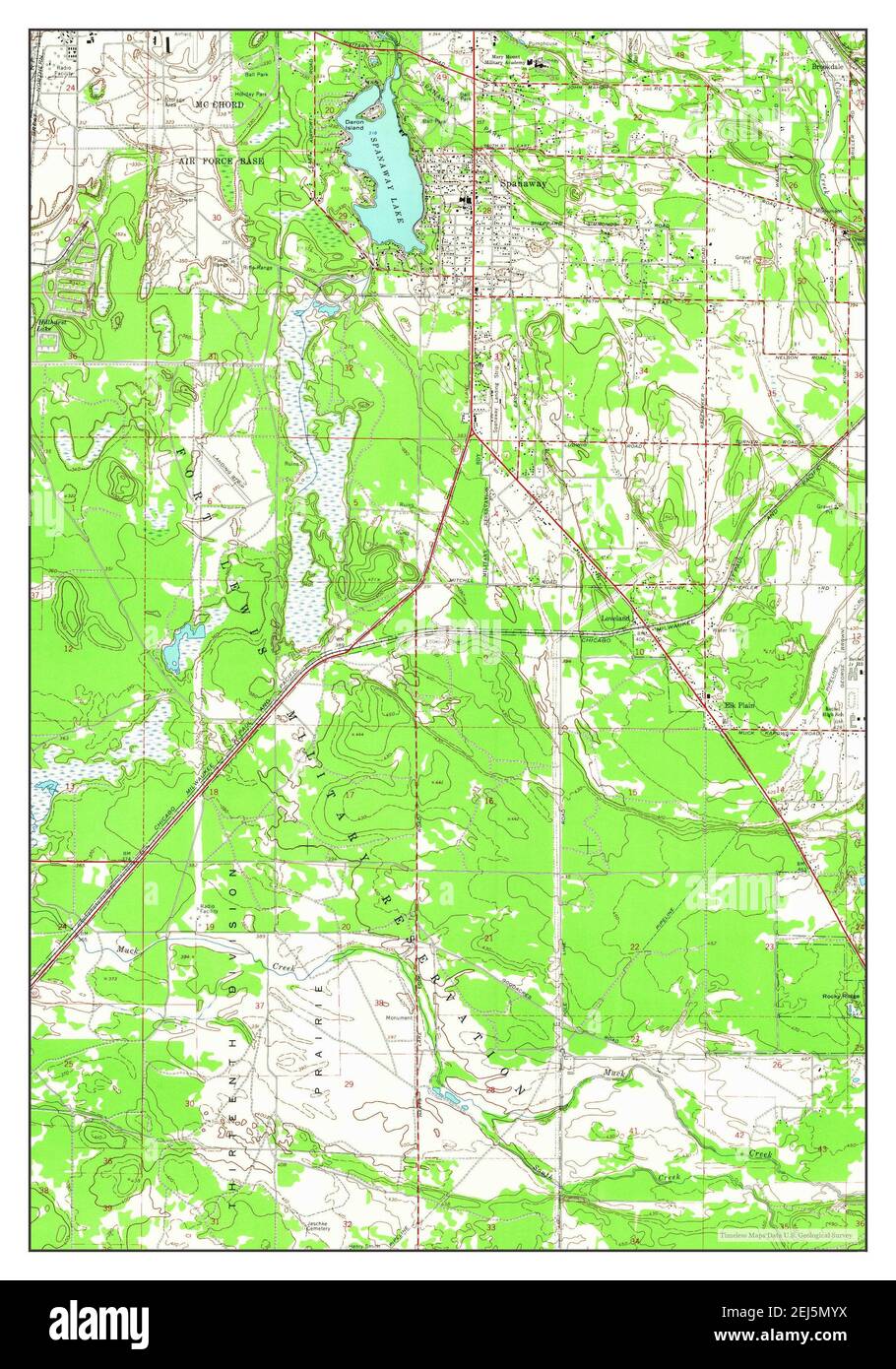 Spanaway, Washington, map 1959, 124000, United States of America by