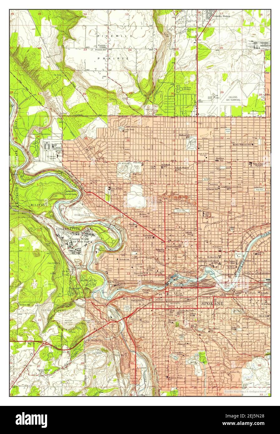 Spokane washington state map Cut Out Stock Images & Pictures - Alamy