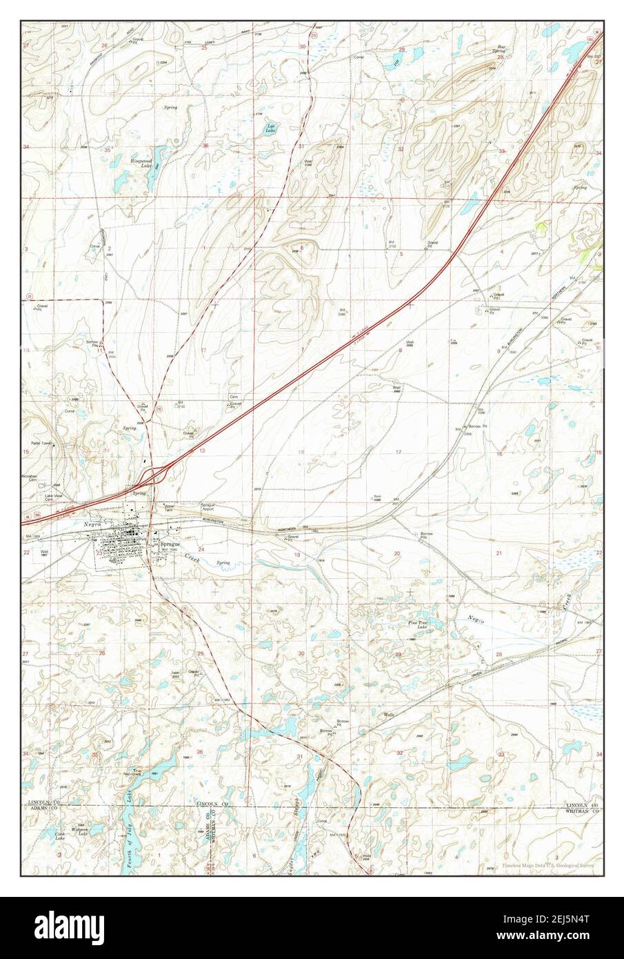 Sprague, Washington, map 1981, 124000, United States of America by