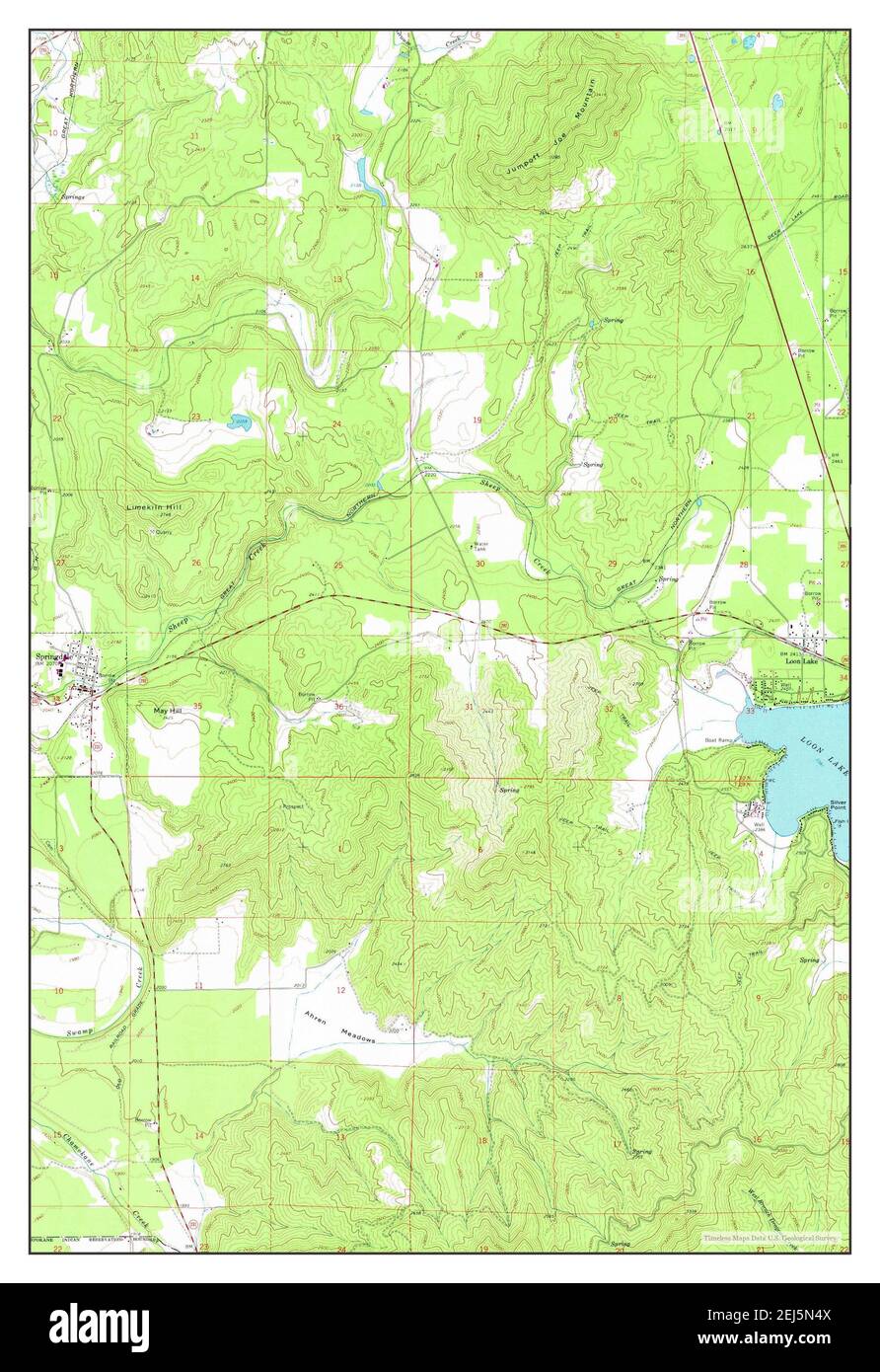 Springdale, Washington, map 1965, 124000, United States of America by