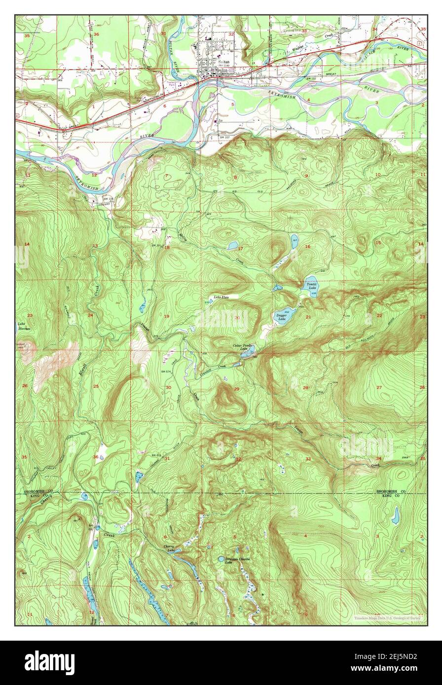 Sultan, Washington, map 1953, 124000, United States of America by