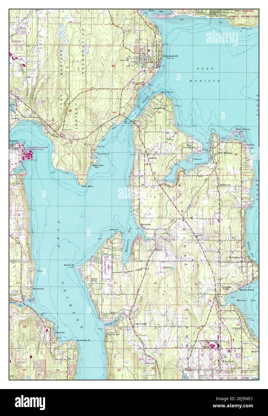 Suquamish, Washington, map 1997, 124000, United States of America by