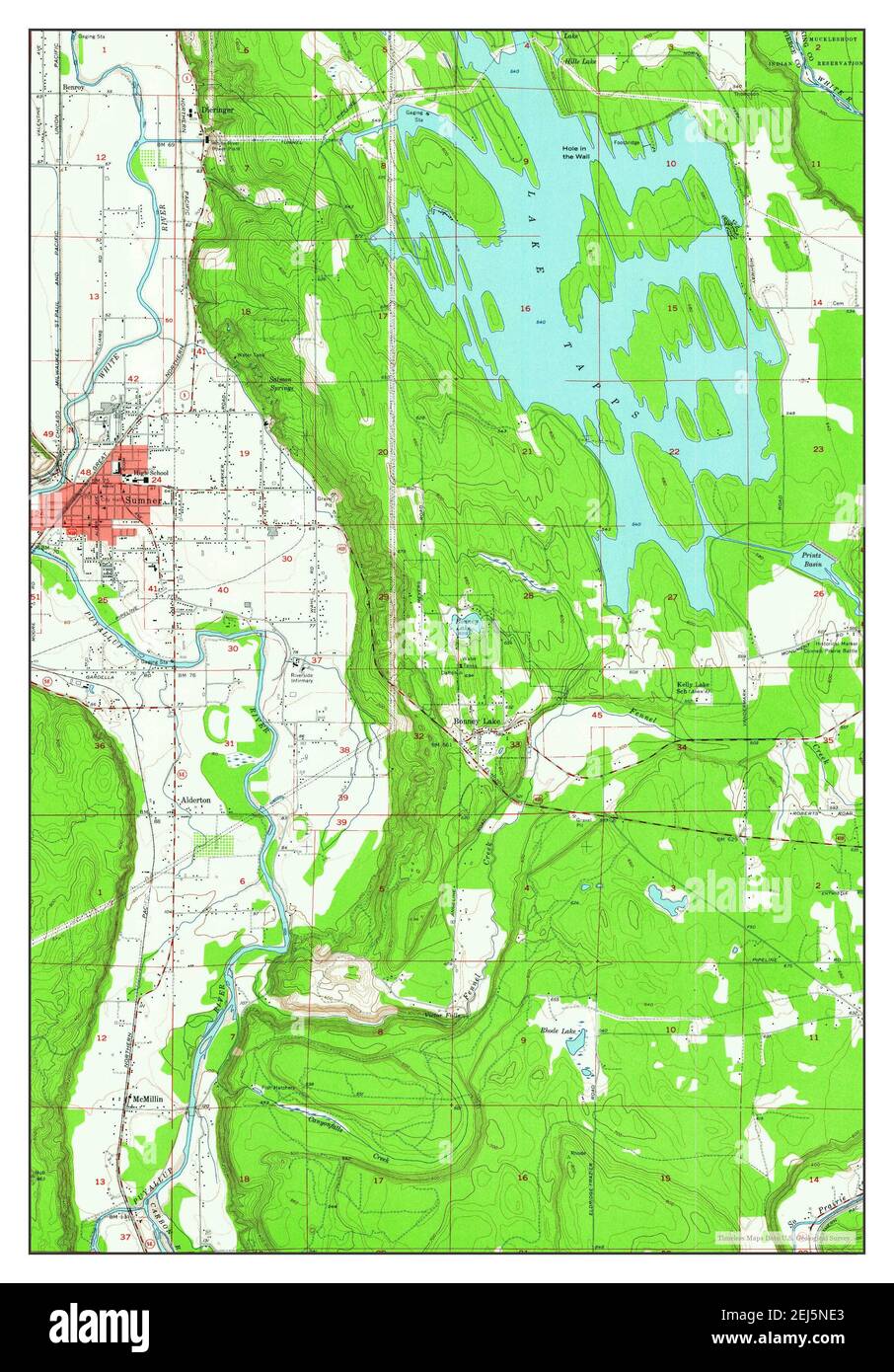 Sumner, Washington, map 1956, 124000, United States of America by Timeless Maps, data U.S
