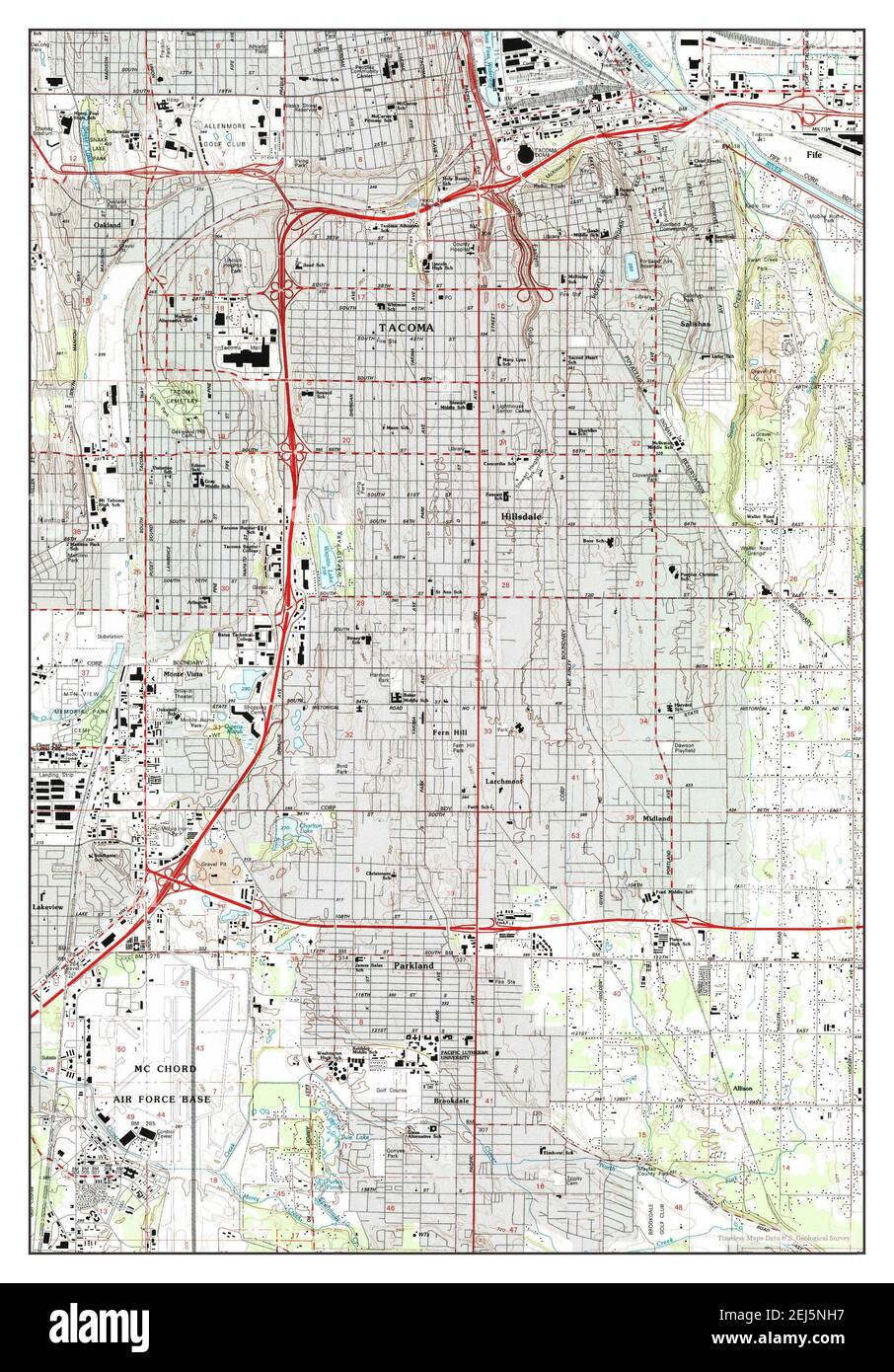 Tacoma South, Washington, Map 1961, 1:24000, United States Of America 