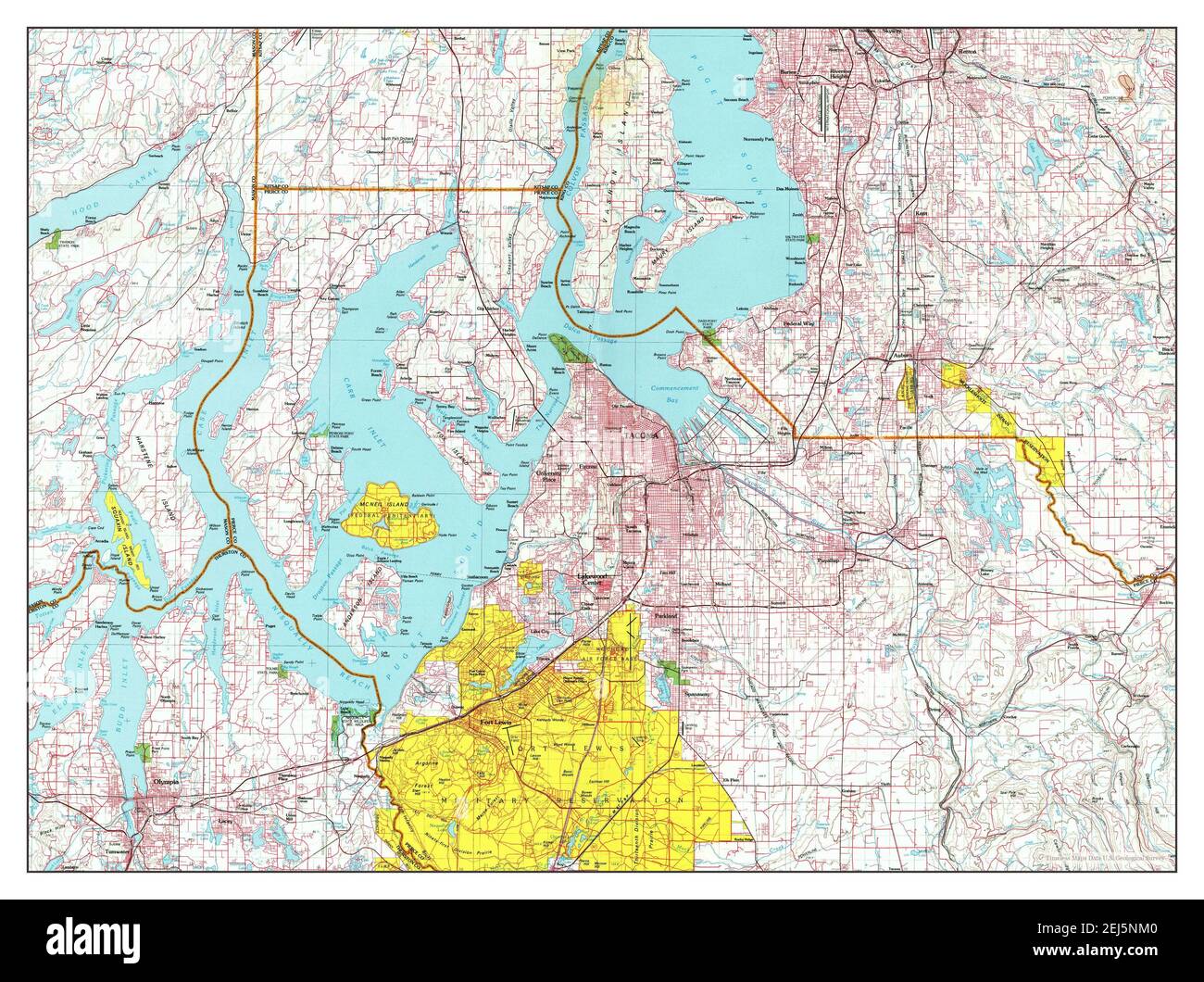 Washington, map 1975, 1100000, United States of America by