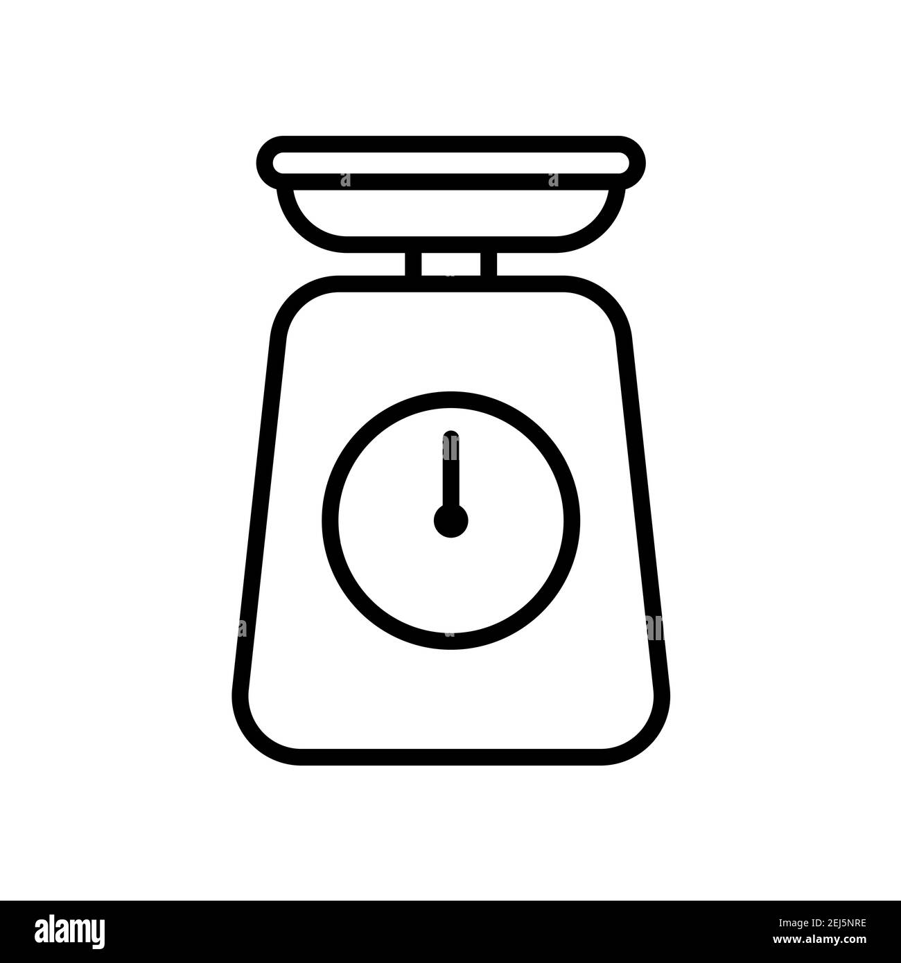 Kitchen scale. Simple food icon in trendy line style isolated on white ...