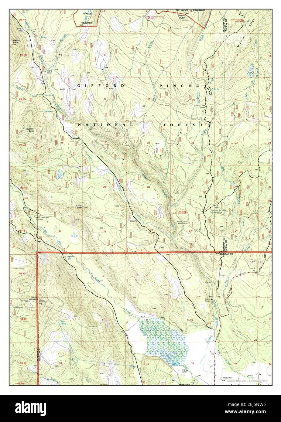Trout Lake, Washington, map 1998, 124000, United States of America by