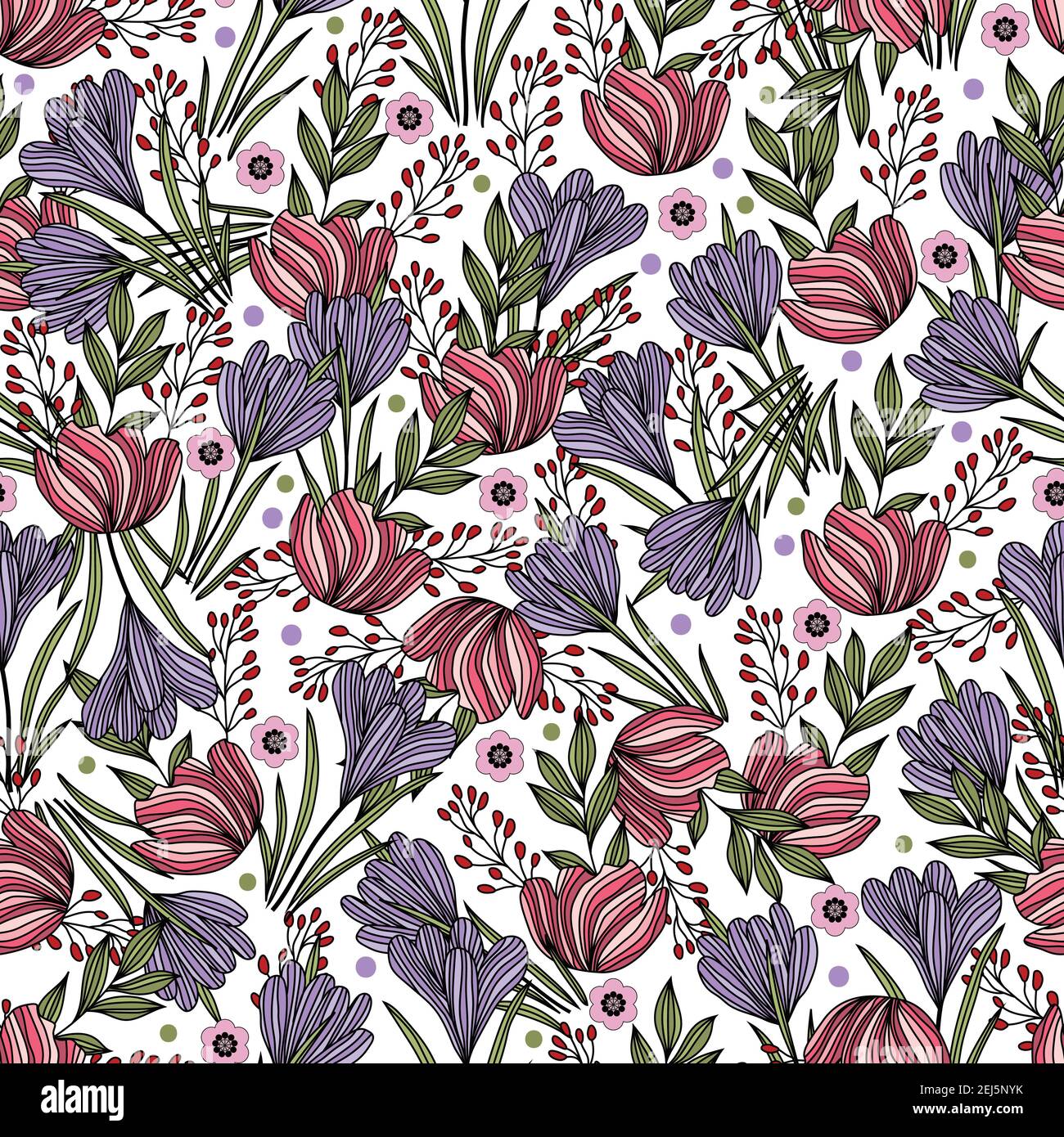Floral Pattern Design On Transparent Background Stock Vector Image Art Alamy