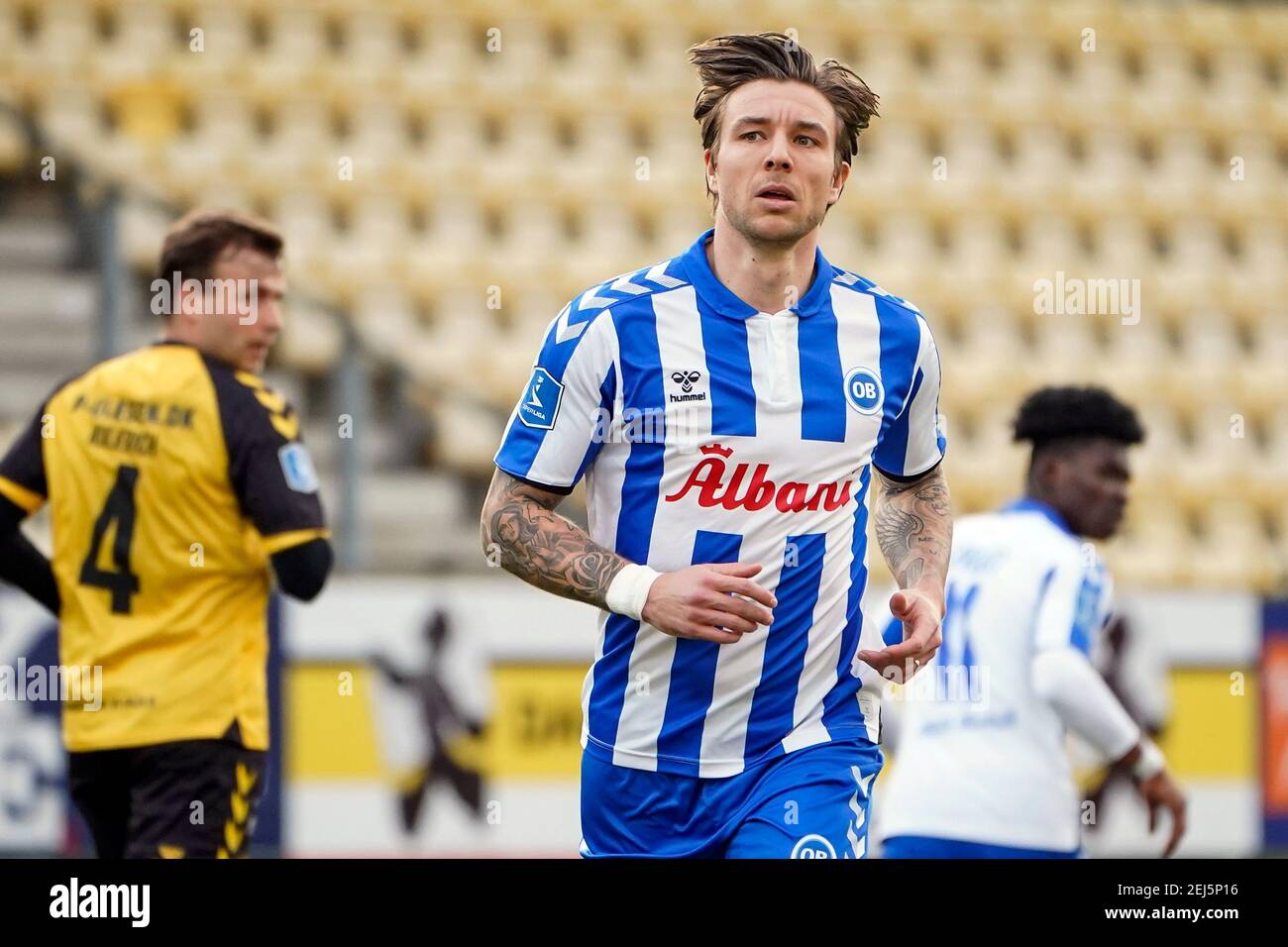 Horsens, Denmark. 21st Feb, 2021. Mart Lieder of seen during the 3F Superliga match between AC Horsens and Odense Boldklub at Arena in Horsens. (Photo Credit: Gonzales Photo/Alamy Live