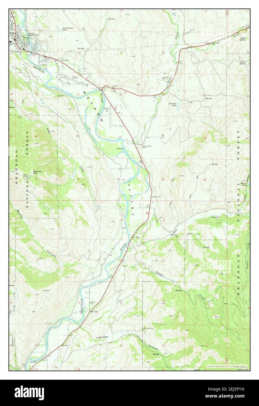 Twisp East, Washington, map 1969, 124000, United States of America by