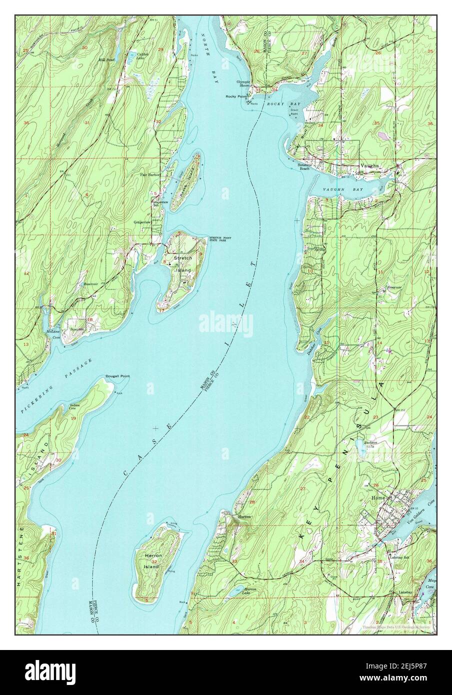 Vaughn, Washington, map 1953, 124000, United States of America by