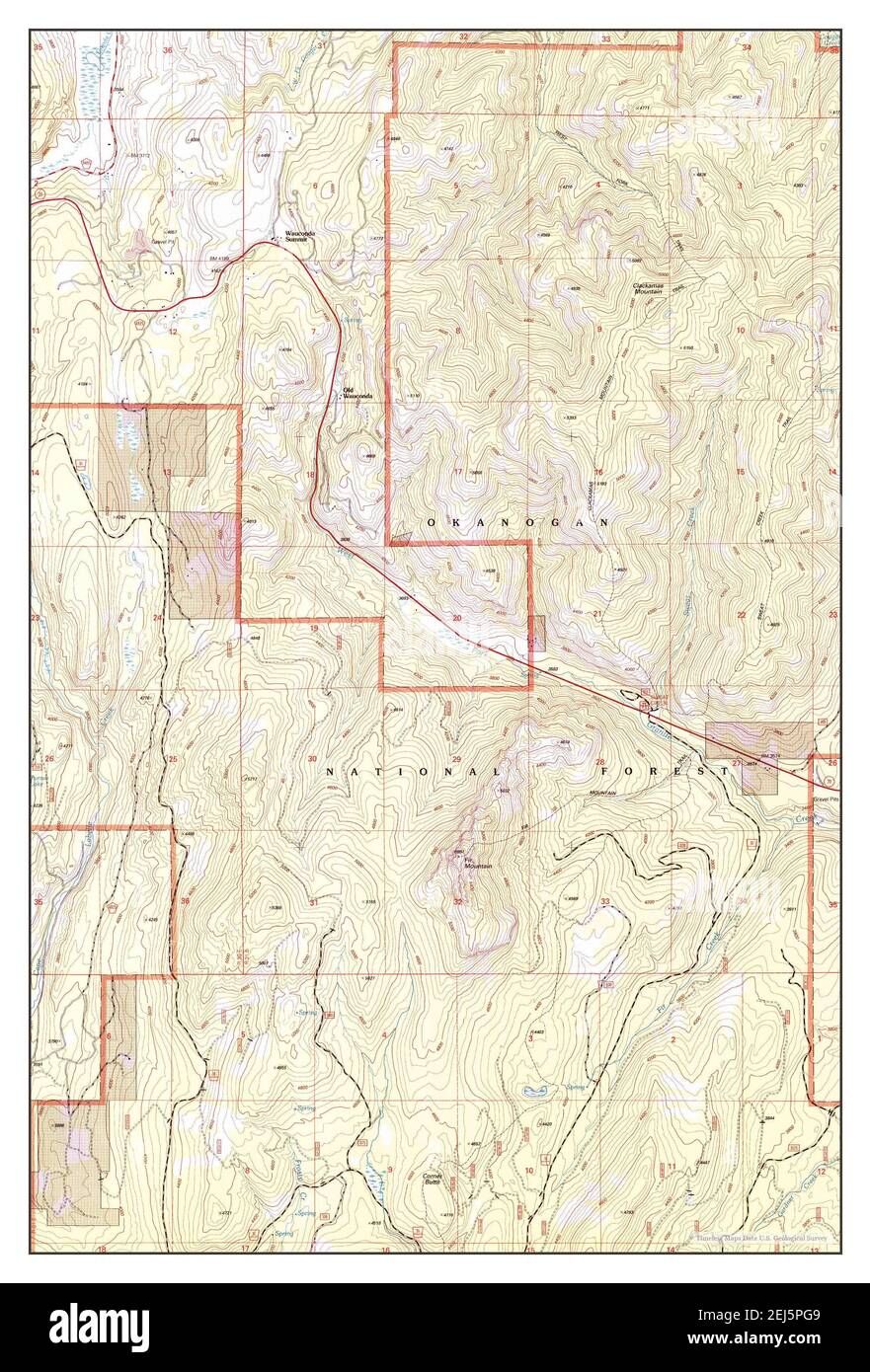 Map Of Wauconda Washington Cut Out Stock Images & Pictures - Alamy