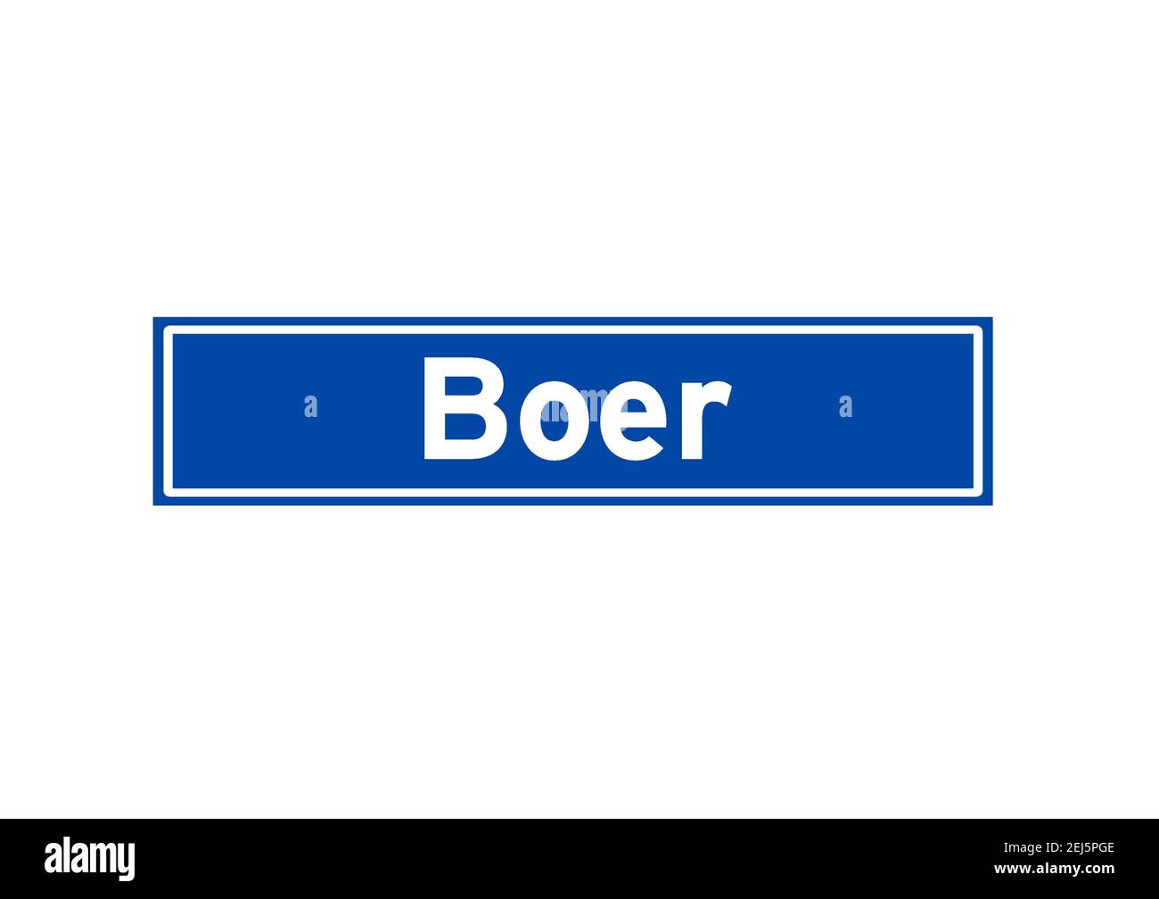 Boer isolated Dutch place name sign. City sign from the Netherlands ...