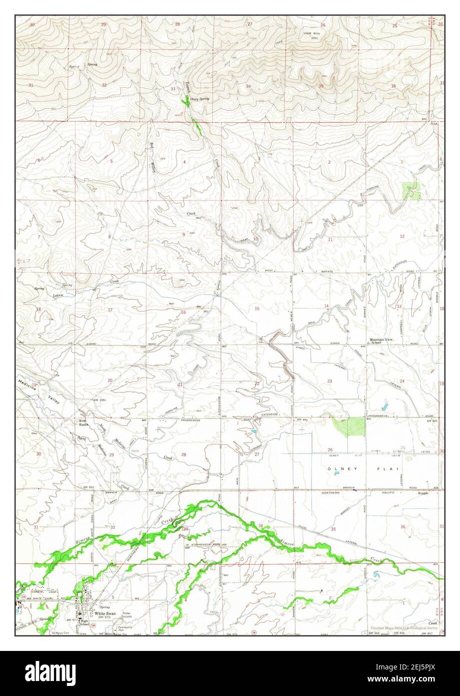 White Swan Washington Map White Swan, Washington, Map 1958, 1:24000, United States Of America By  Timeless Maps, Data U.s. Geological Survey Stock Photo - Alamy