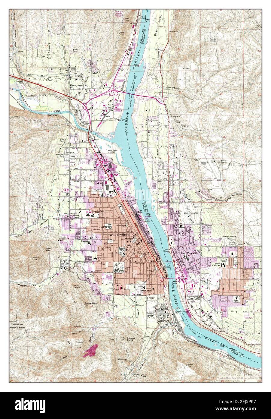 Wenatchee, Washington, map 1966, 1:24000, United States of America by 