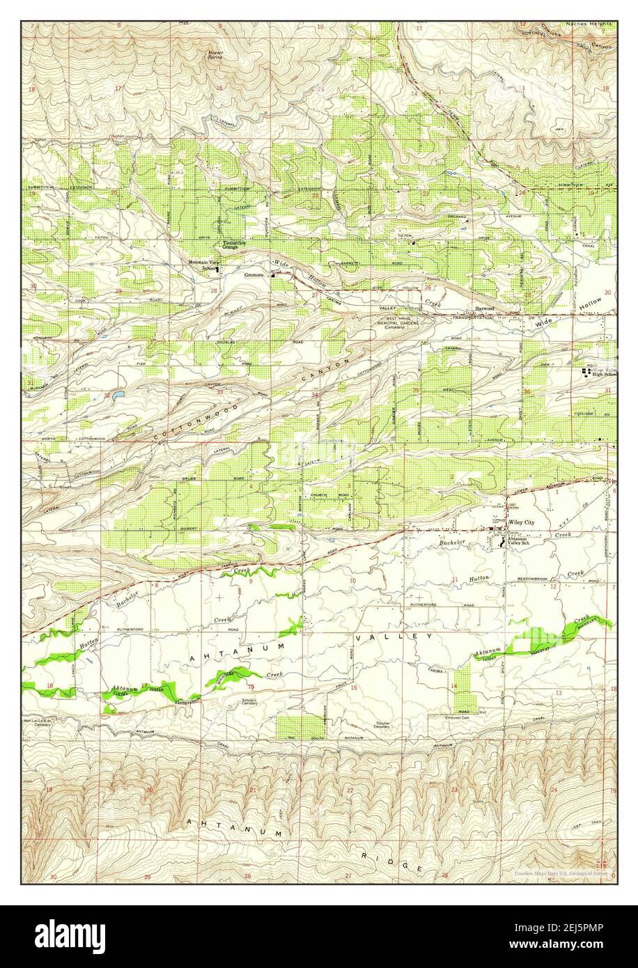 Wiley City, Washington, map 1958, 124000, United States of America by