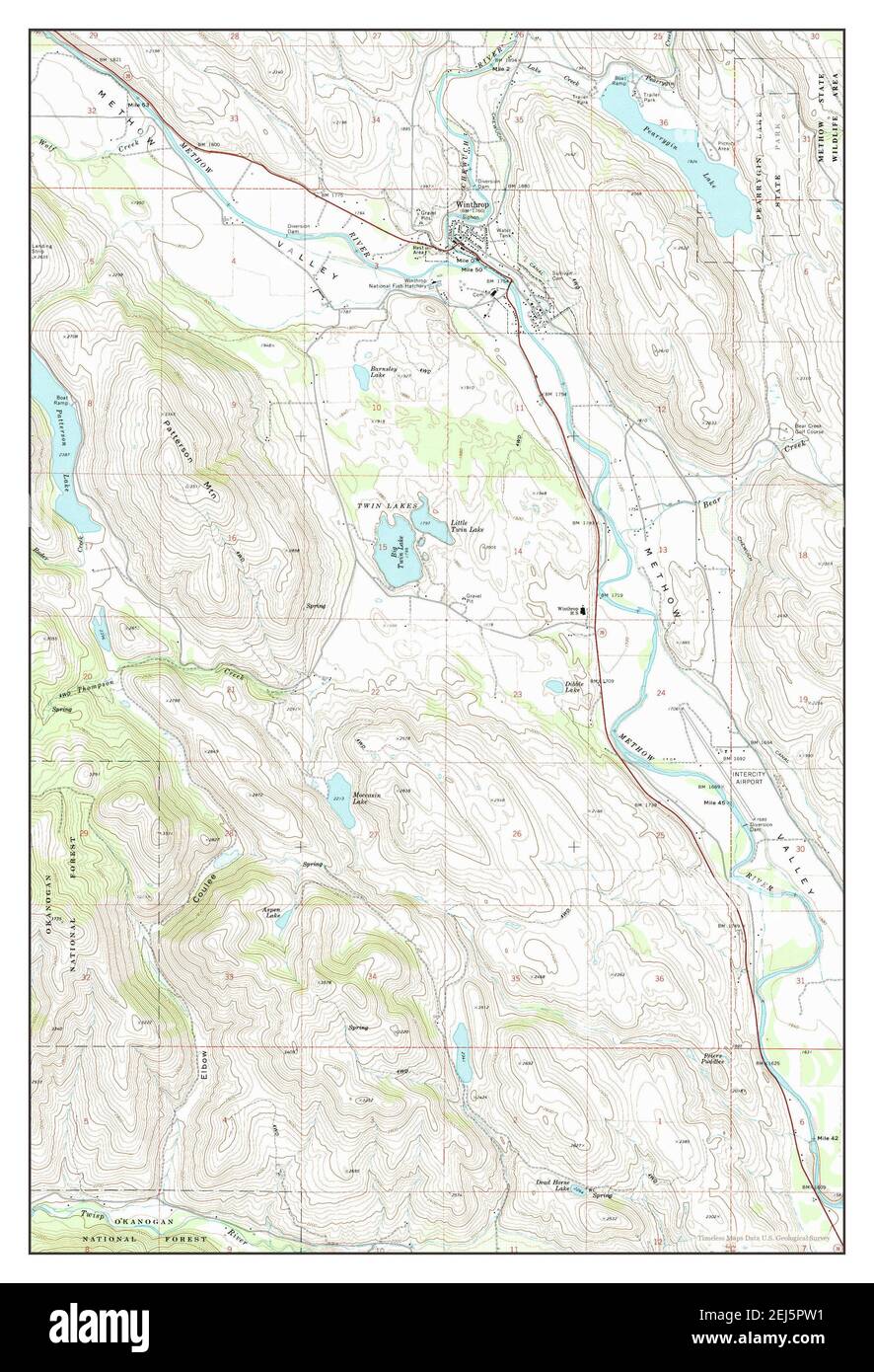 Winthrop, Washington, map 1969, 124000, United States of America by
