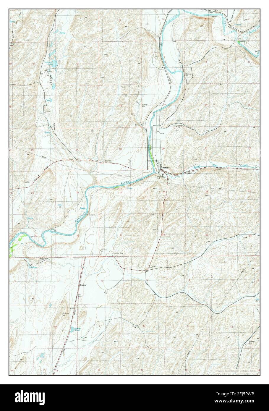 Winona, Washington, map 1981, 124000, United States of America by Timeless Maps, data U.S