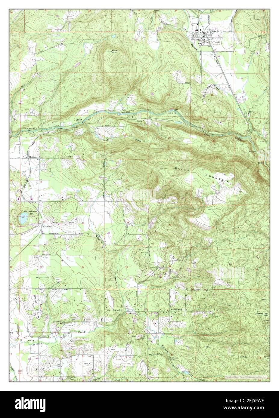 Yacolt, Washington, map 1971, 124000, United States of America by