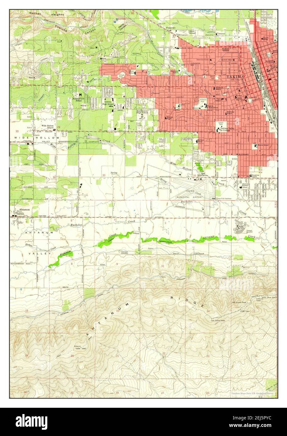 Yakima West Washington map 1958 - Yakima West Washington Map 1958 124000 United States Of America By Timeless Maps Data Us Geological Survey 2EJ5PYC