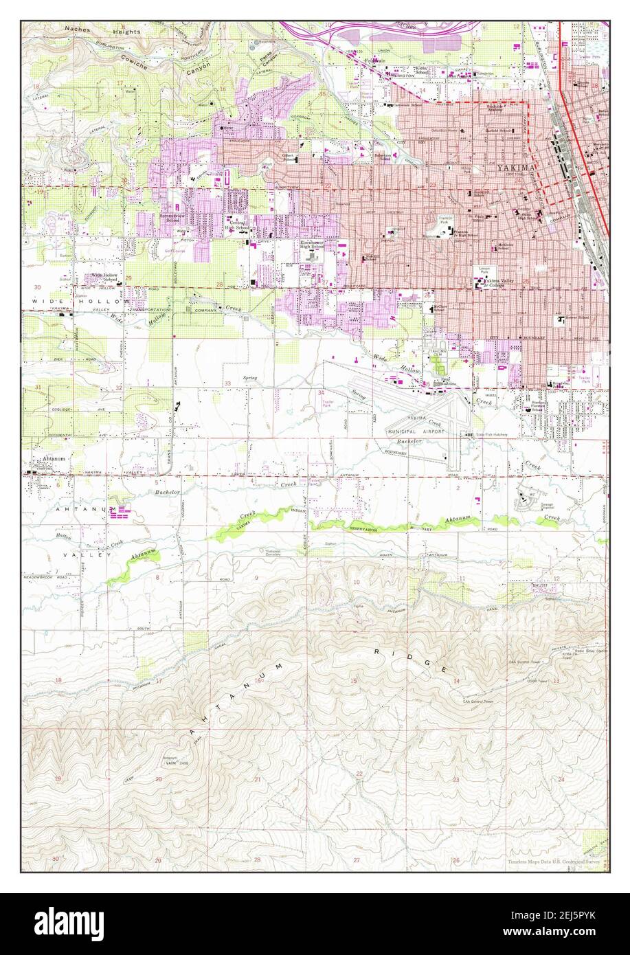 Yakima West Washington map 1958 - Yakima West Washington Map 1958 124000 United States Of America By Timeless Maps Data Us Geological Survey 2EJ5PYK