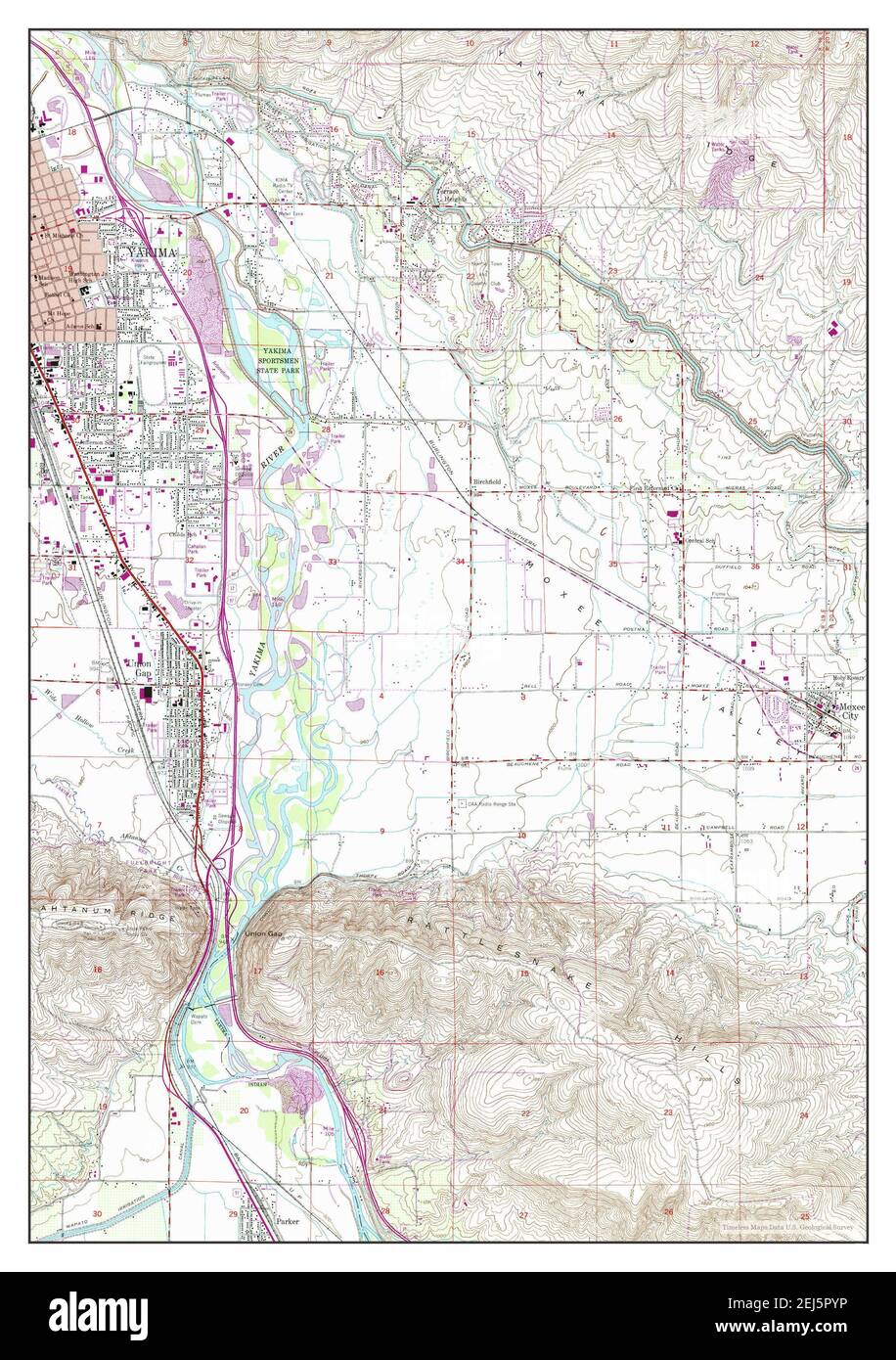 Yakima East Washington map 1953 - Yakima East Washington Map 1953 124000 United States Of America By Timeless Maps Data Us Geological Survey 2EJ5PYP