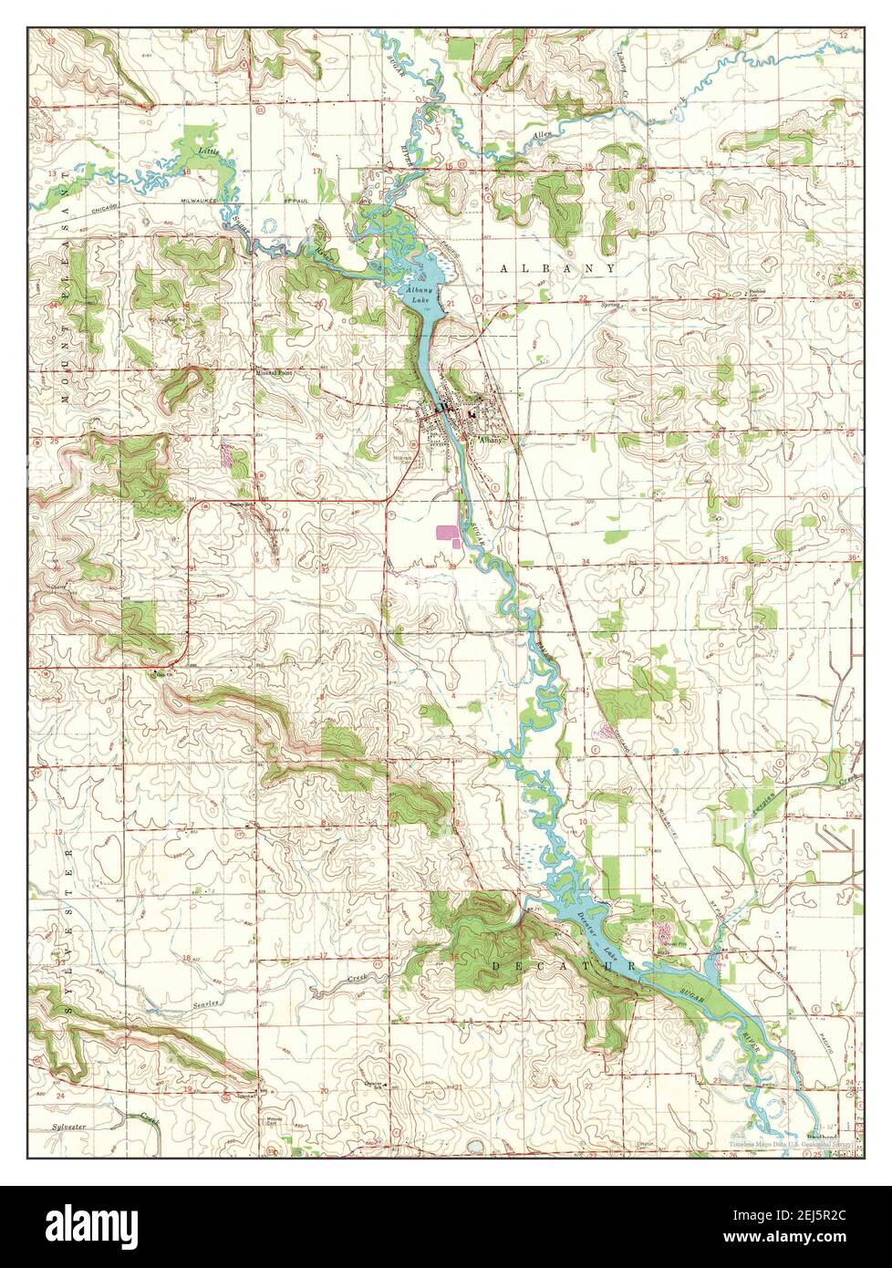 Albany, Wisconsin, map 1962, 124000, United States of America by