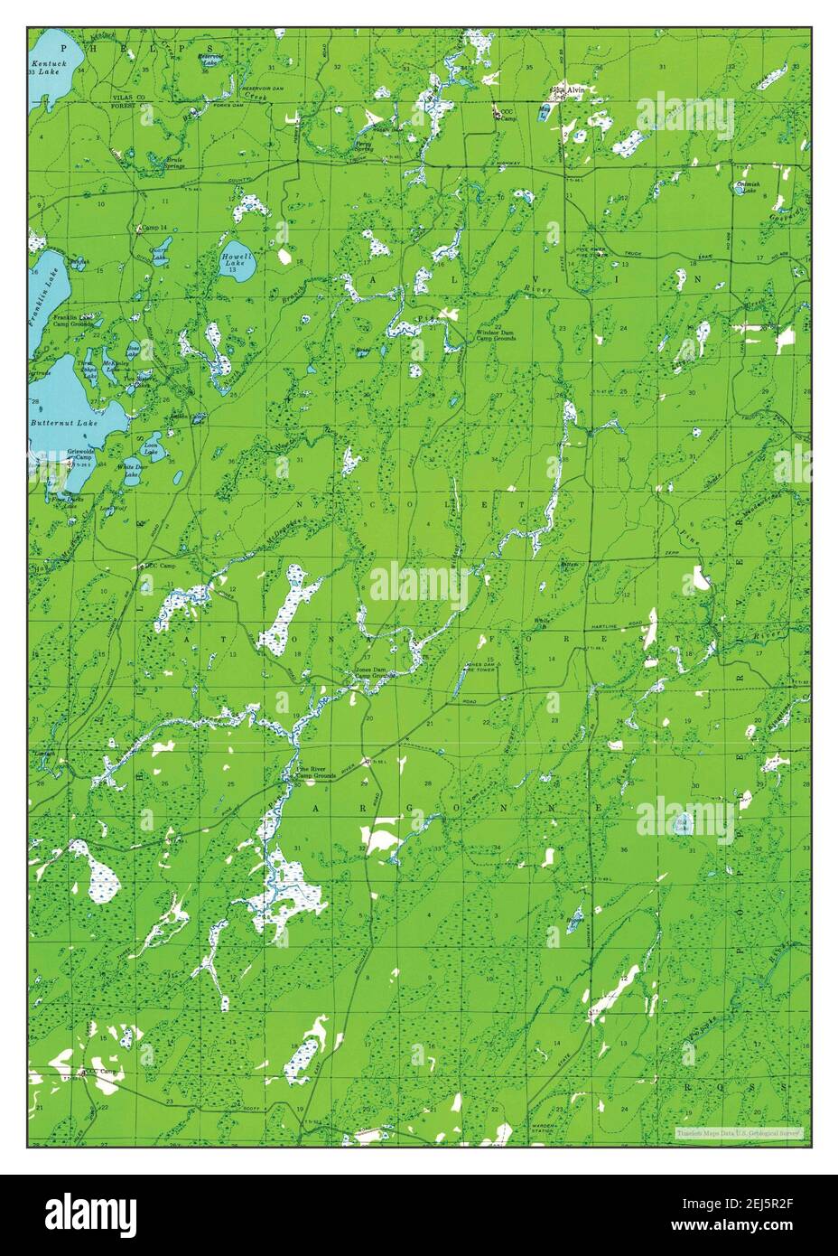Alvin, Wisconsin, map 1938, 148000, United States of America by Timeless Maps, data U.S