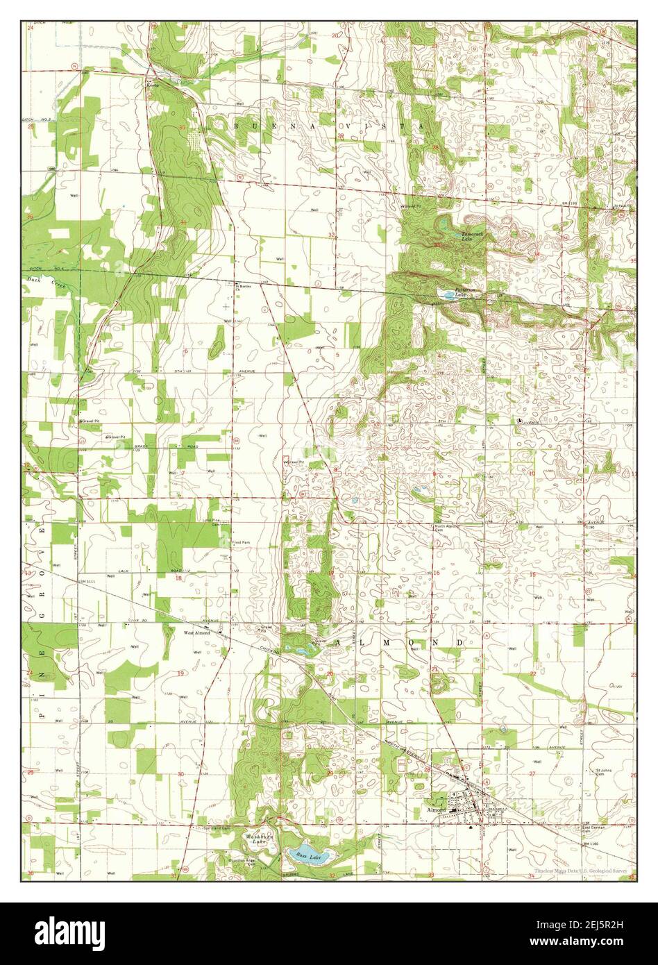 Almond, Wisconsin, map 1969, 124000, United States of America by