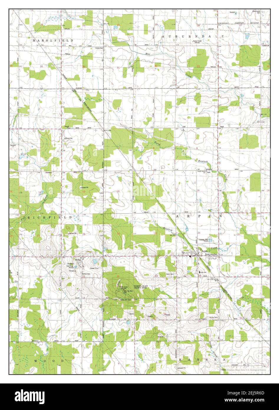 Arpin, Wisconsin, map 1979, 124000, United States of America by
