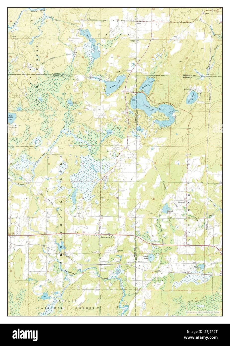 Armstrong Creek, Wisconsin, map 1972, 124000, United States of America
