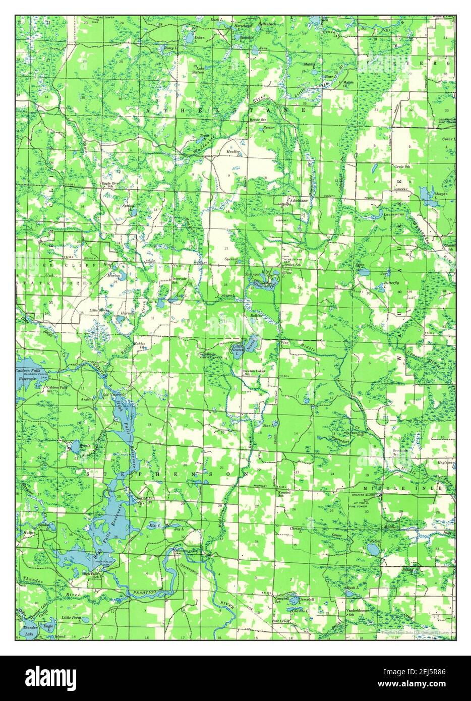Athelstane, Wisconsin, map 1940, 148000, United States of America by