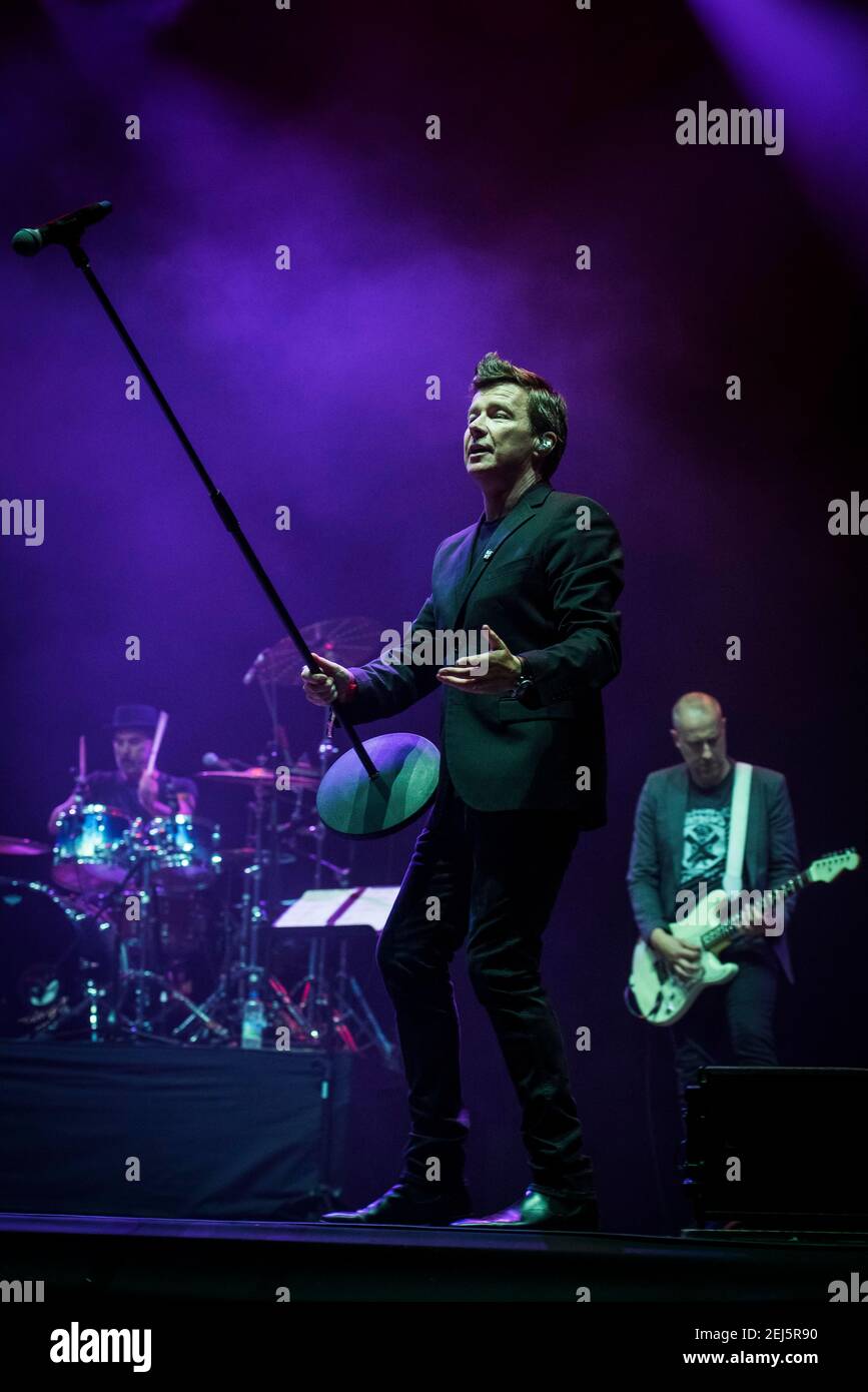 Rick Astley performs on stage at Camp Bestival 2018, Lulworth Castle