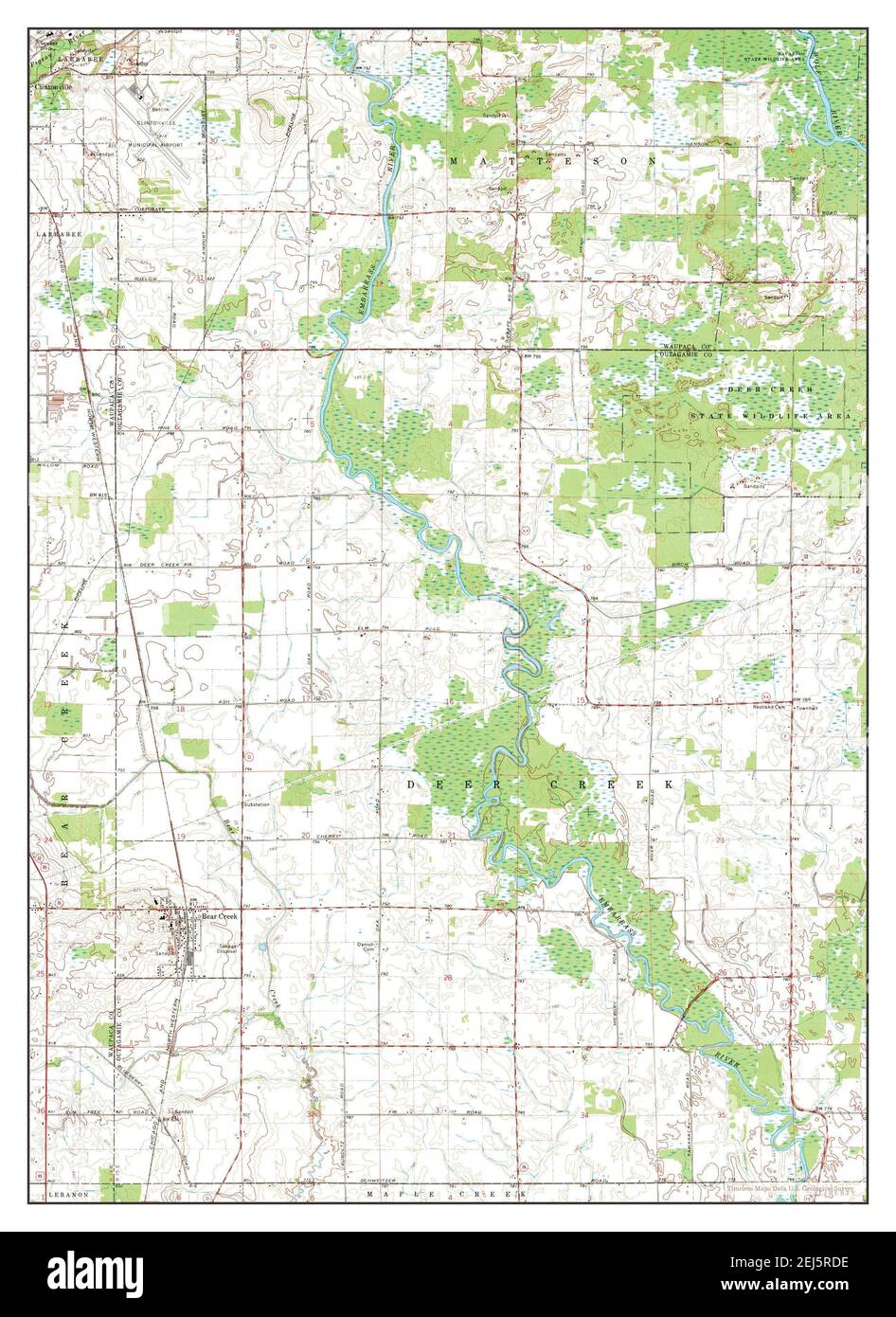 Bear Creek, Wisconsin, map 1969, 124000, United States of America by