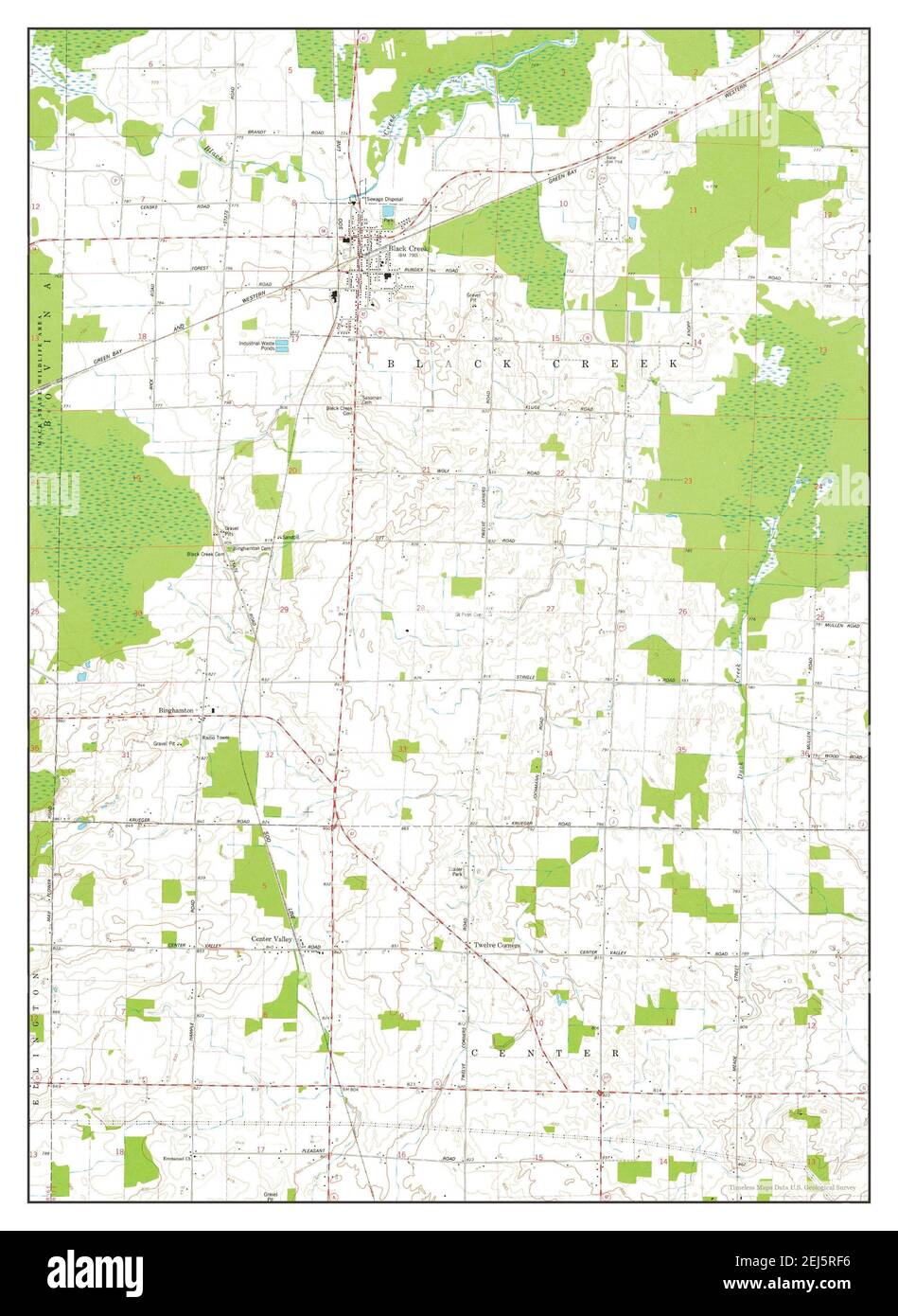Black Creek, Wisconsin, map 1974, 124000, United States of America by