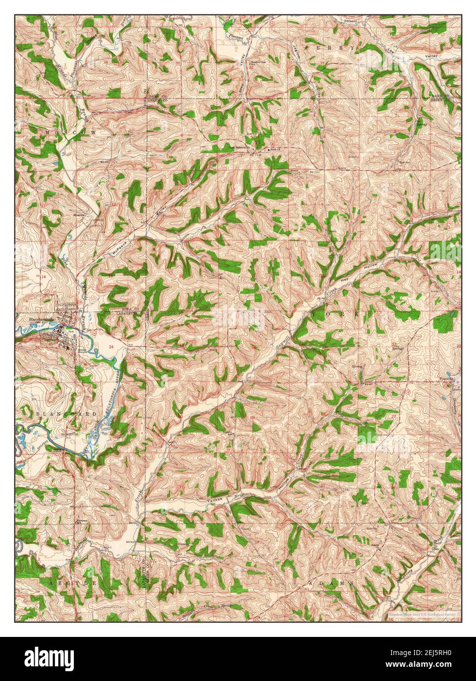 Blanchardville, Wisconsin, map 1962, 124000, United States of America