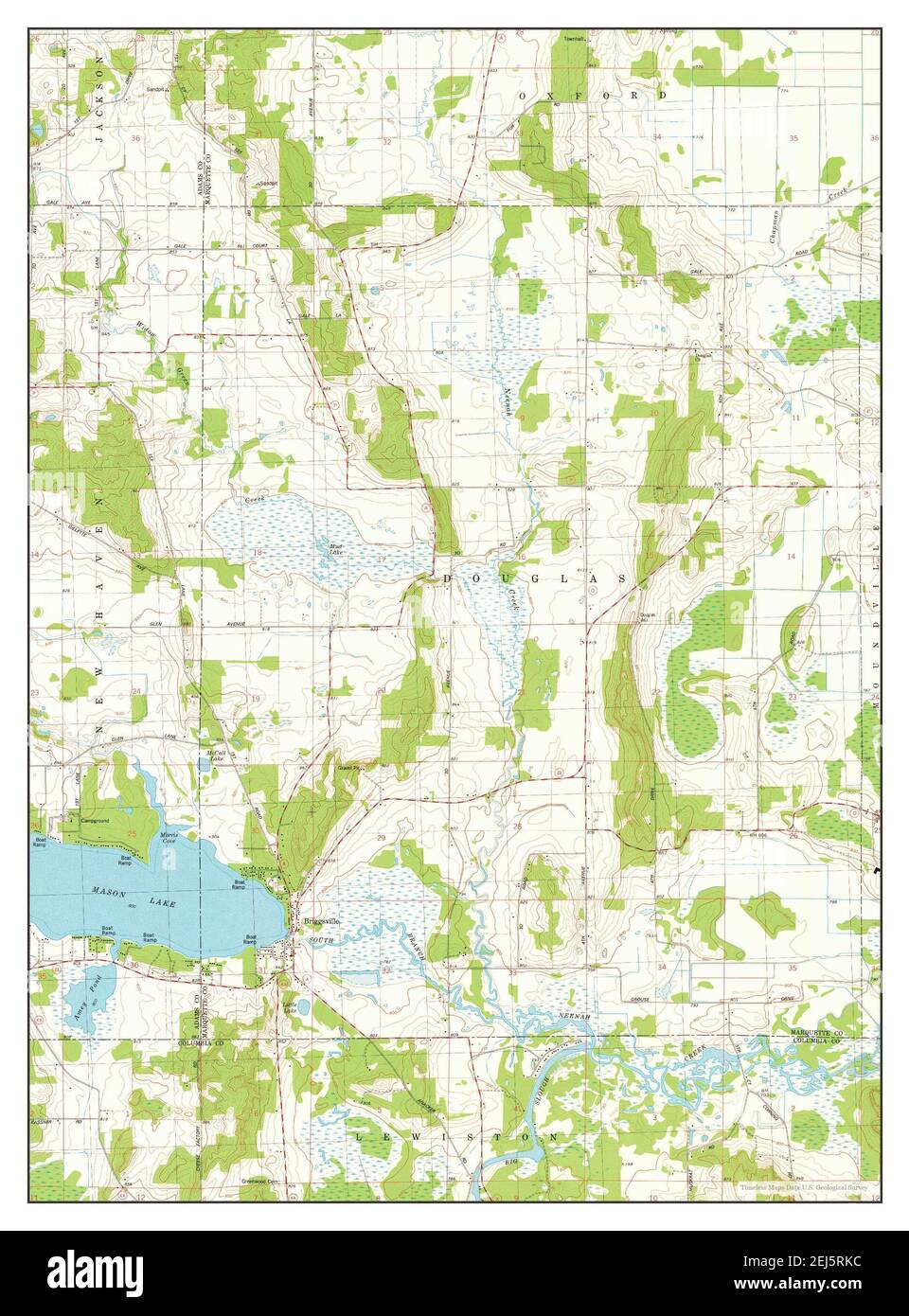 Briggsville, Wisconsin, map 1975, 124000, United States of America by