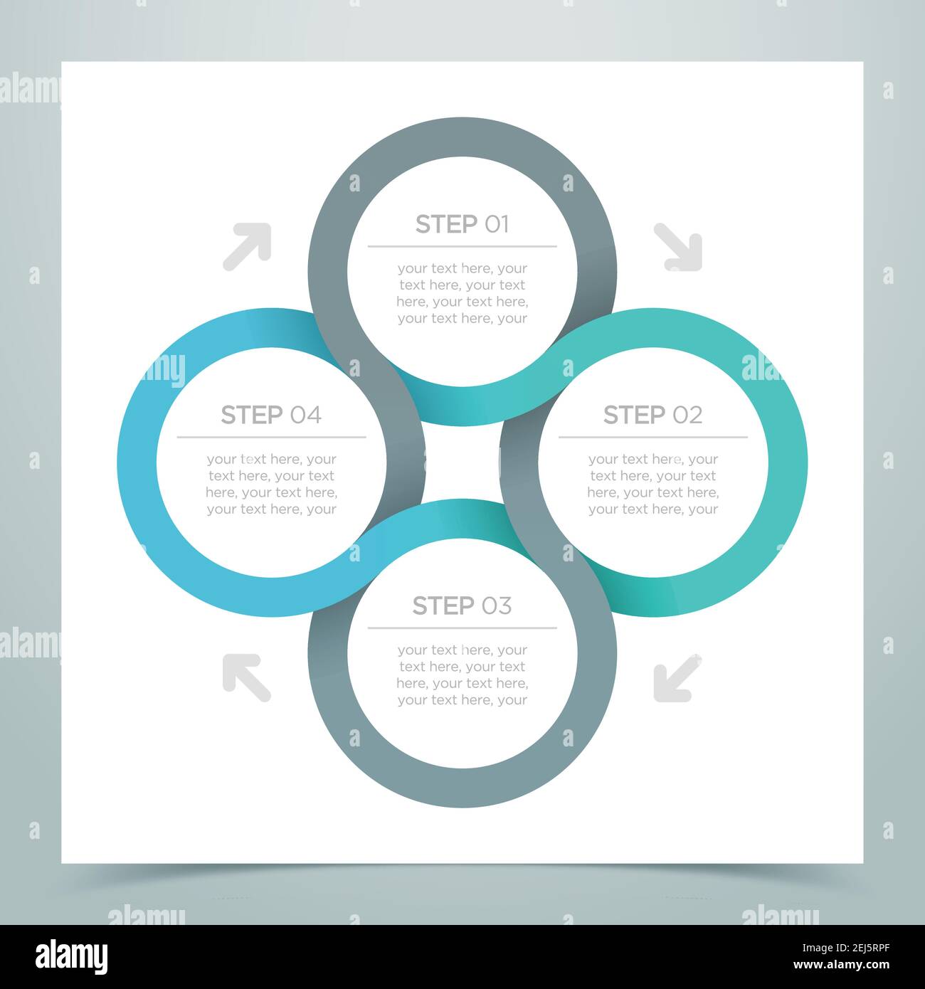 Abstract 4 Circle Ribbon Infographic 3 Stock Vector