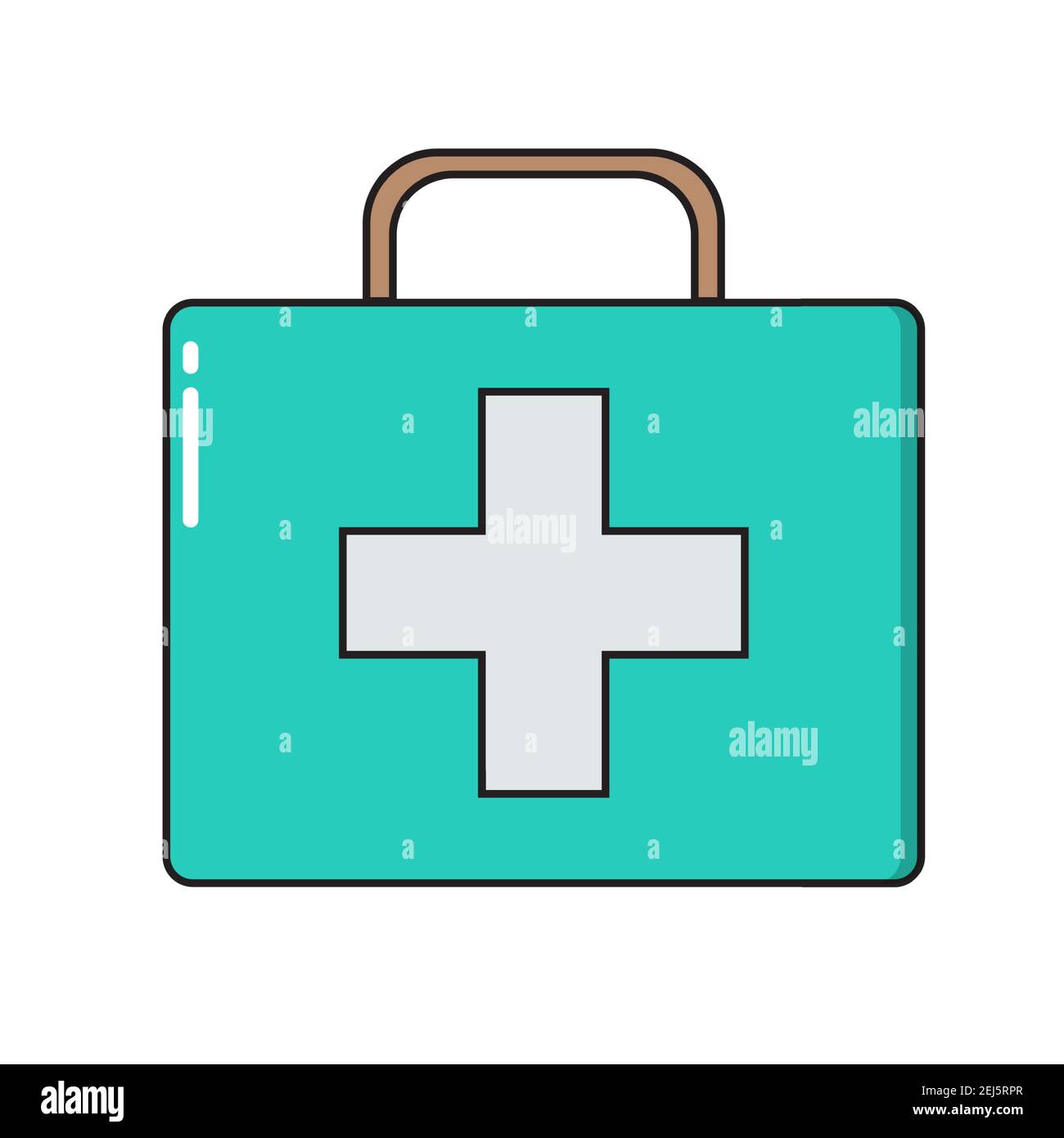 Doctor's case simple medical icon in trendy line style isolated on ...