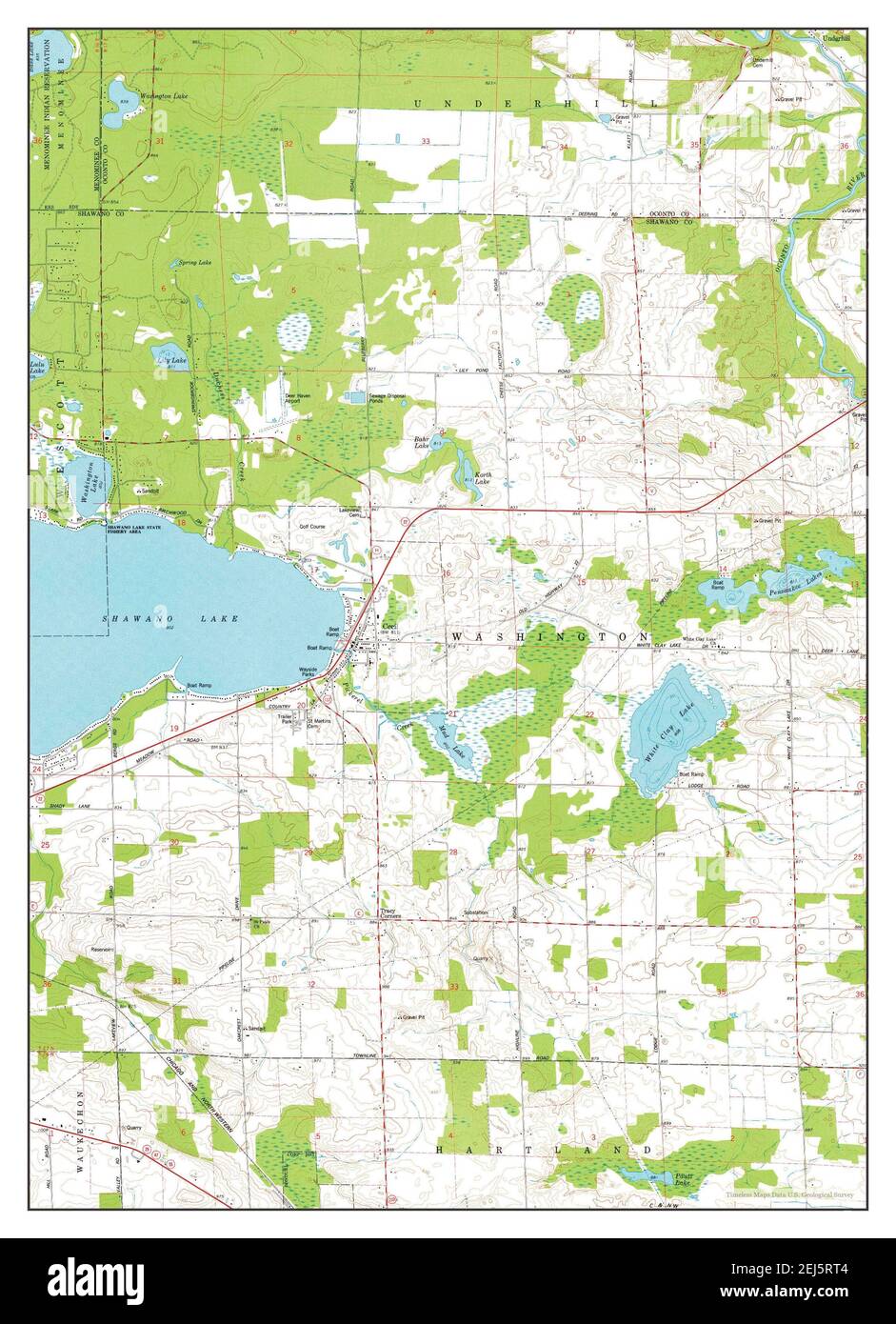 Cecil, Wisconsin, map 1974, 124000, United States of America by