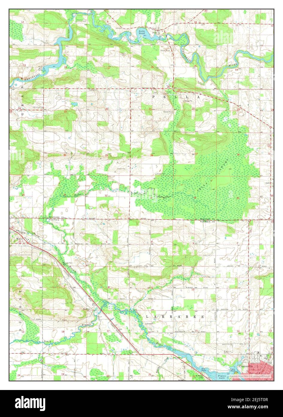 Clintonville North, Wisconsin, map 1970, 1:24000, United States of America by Timeless Maps, data U.S. Geological Survey Stock Photo