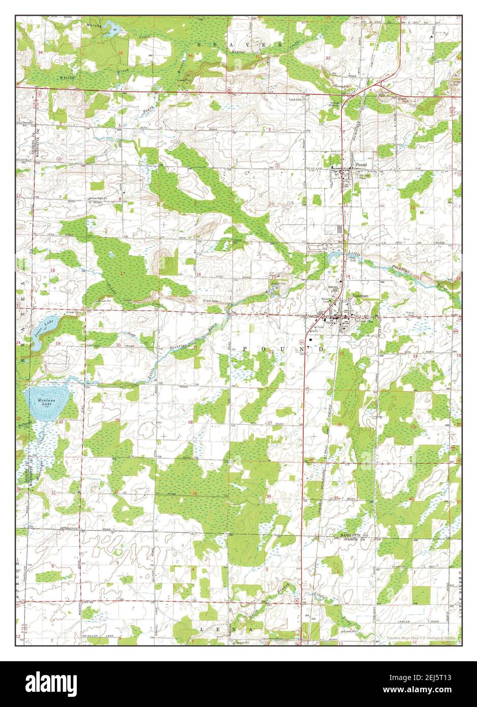 Coleman, Wisconsin, map 1973, 124000, United States of America by