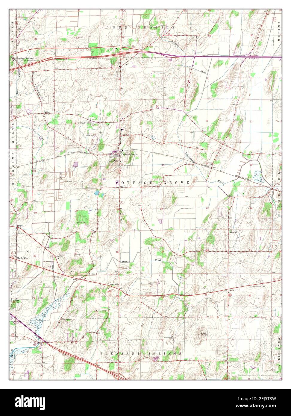 Cottage Grove Wisconsin Map 1962 124000 United States Of America By Timeless Maps Data Us Geological Survey 2EJ5T3W 