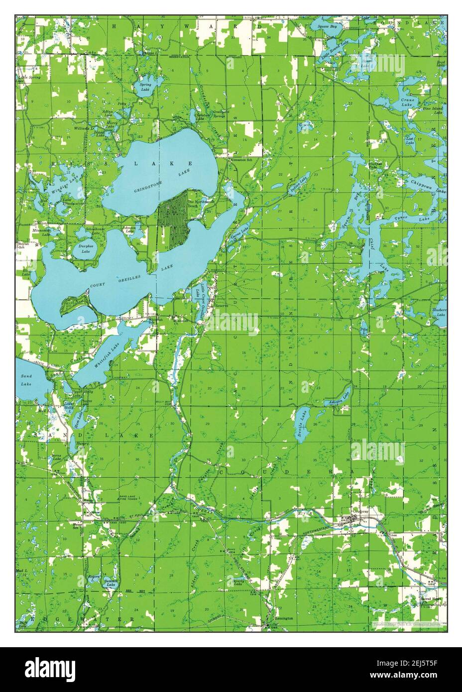 Couderay, Wisconsin, map 1944, 148000, United States of America by