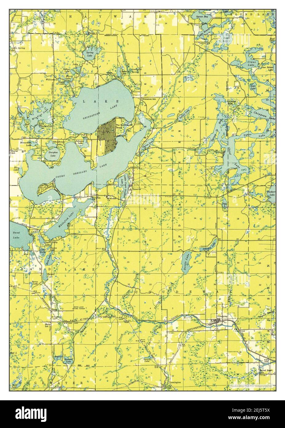 Couderay, Wisconsin, map 1948, 148000, United States of America by